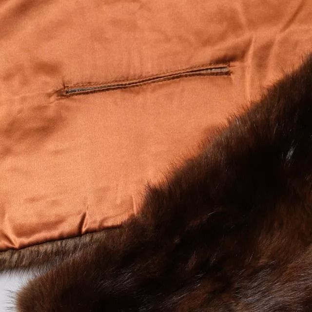 Dolce & Gabbana Black Brown Stripe Fur Shawl Wrap Scarf