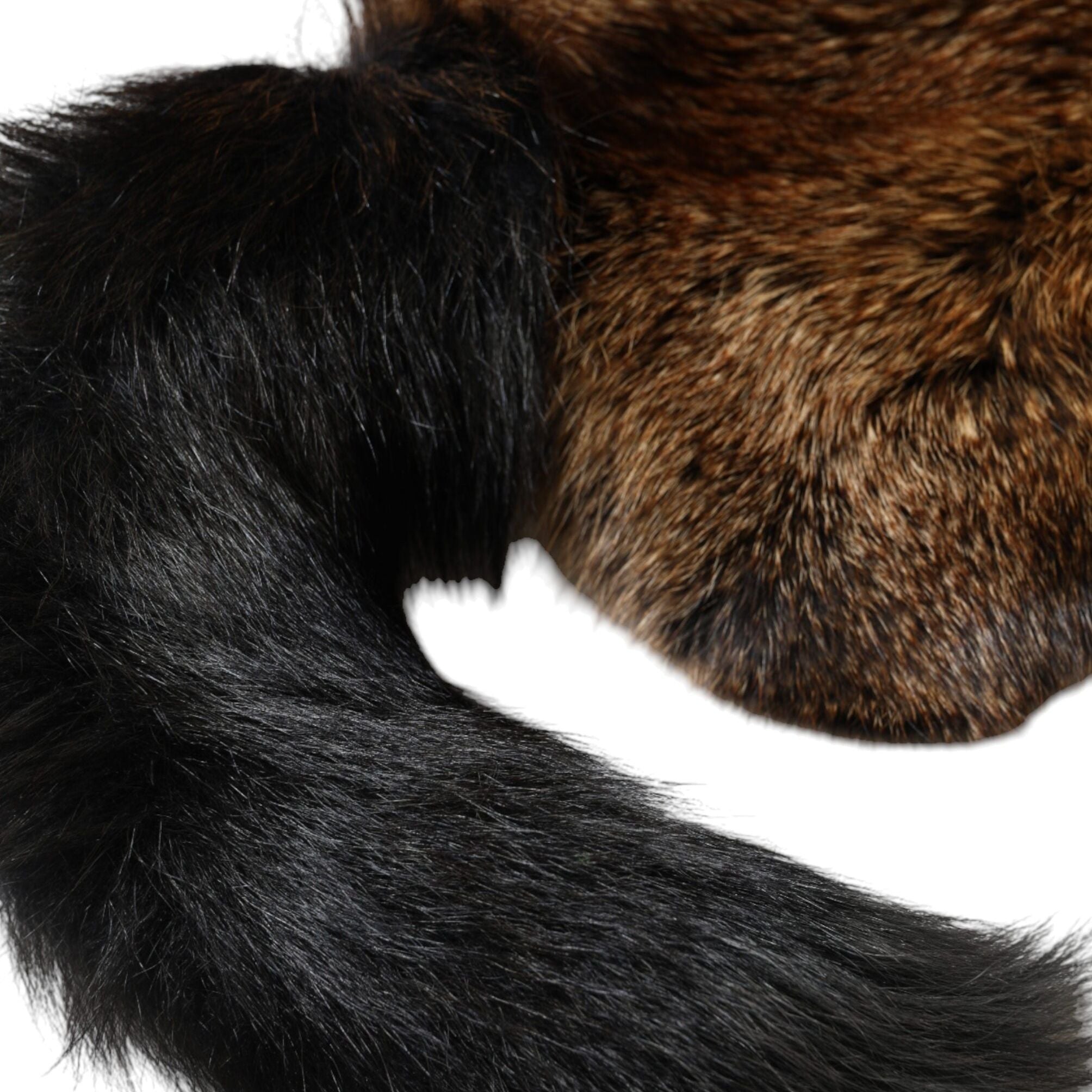 Dolce & Gabbana Brown Red Fox Fur Neck Warmer Winter Scarf