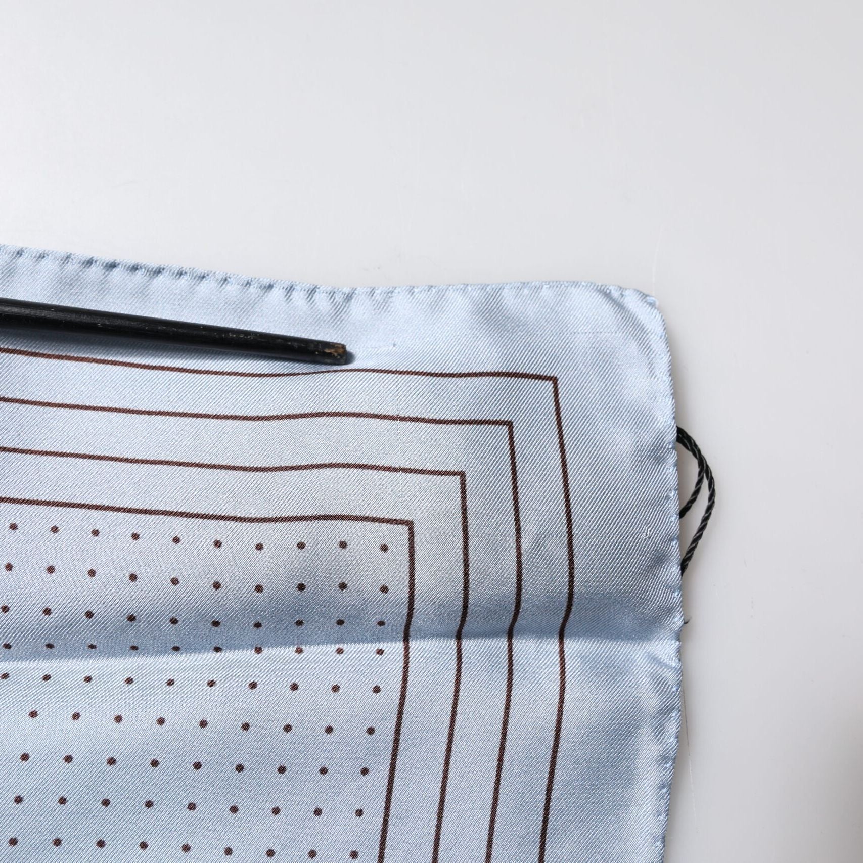 Dolce & Gabbana Sky Blue Polka Dots Square Handkerchief Scarf