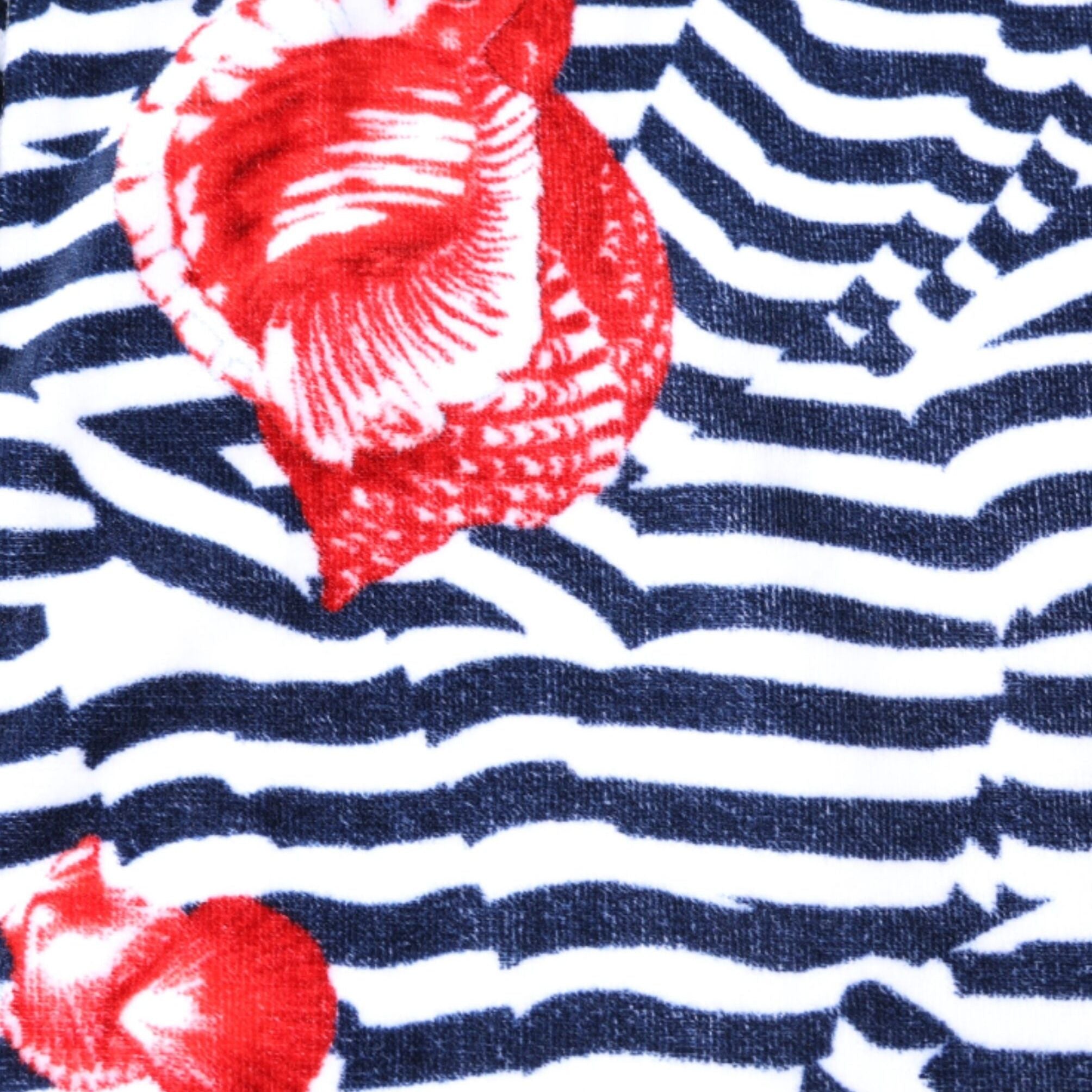 Dolce & Gabbana Multicolor Stripes Seashells Beach Towel