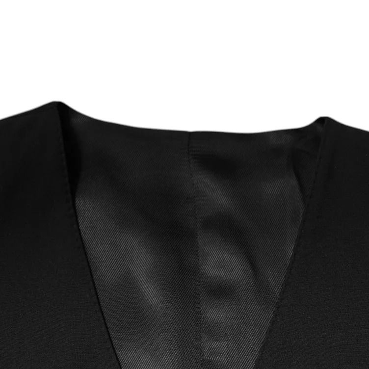 Dolce & Gabbana Black Wool Formal Dress Men Waistcoat Vest