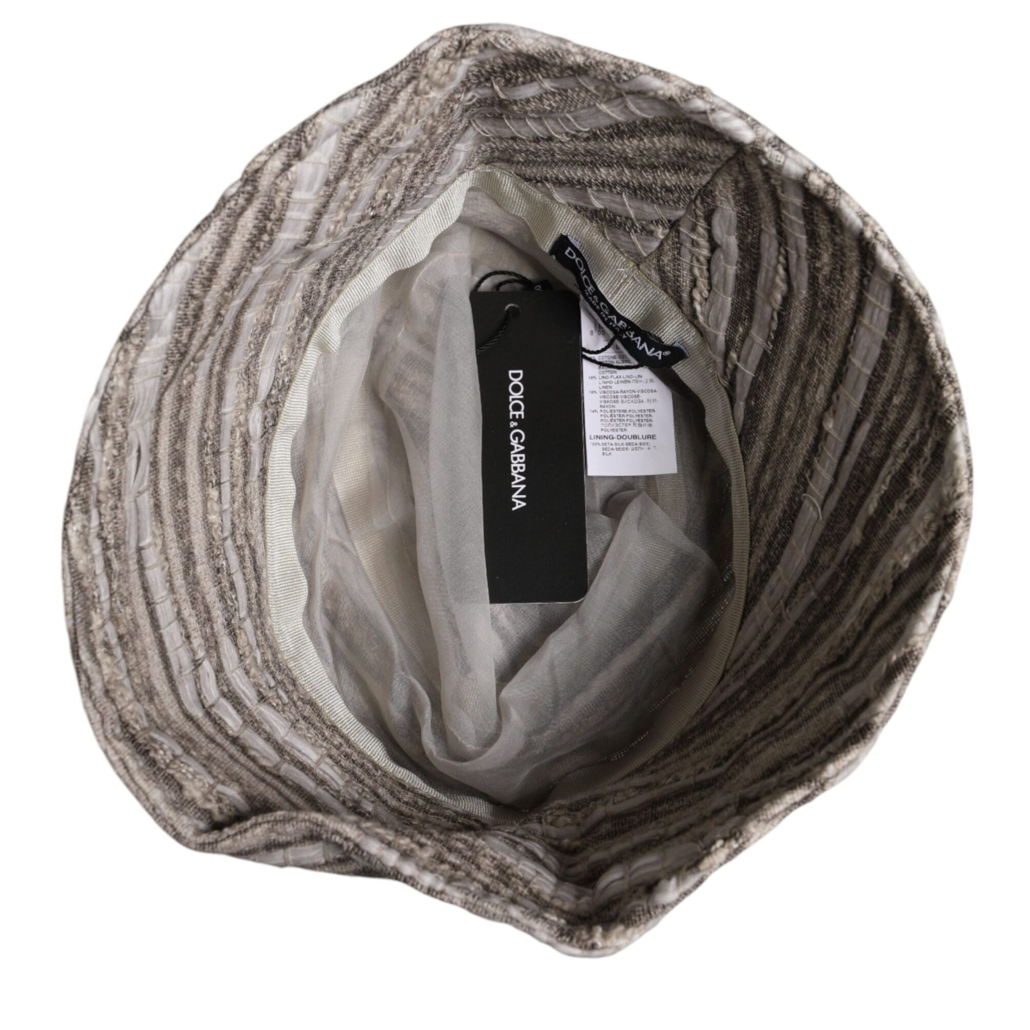 Dolce & Gabbana Multicolor Stripes Cotton Bucket Cap