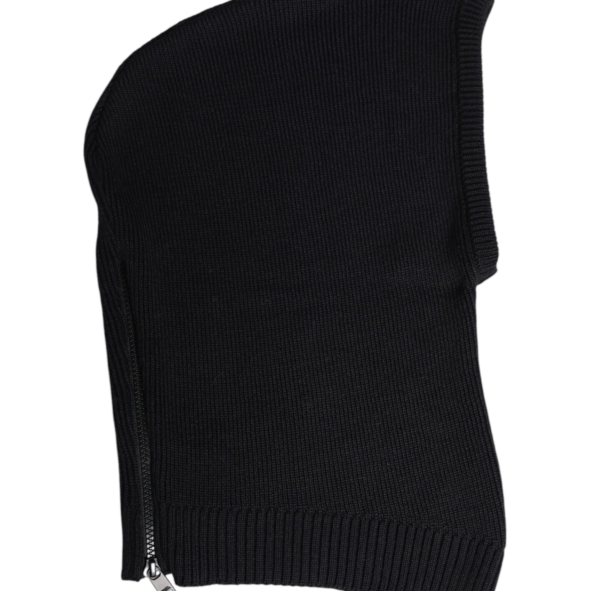 Dolce & Gabbana Black Wool Whole Head Wrap Balaclava Hat