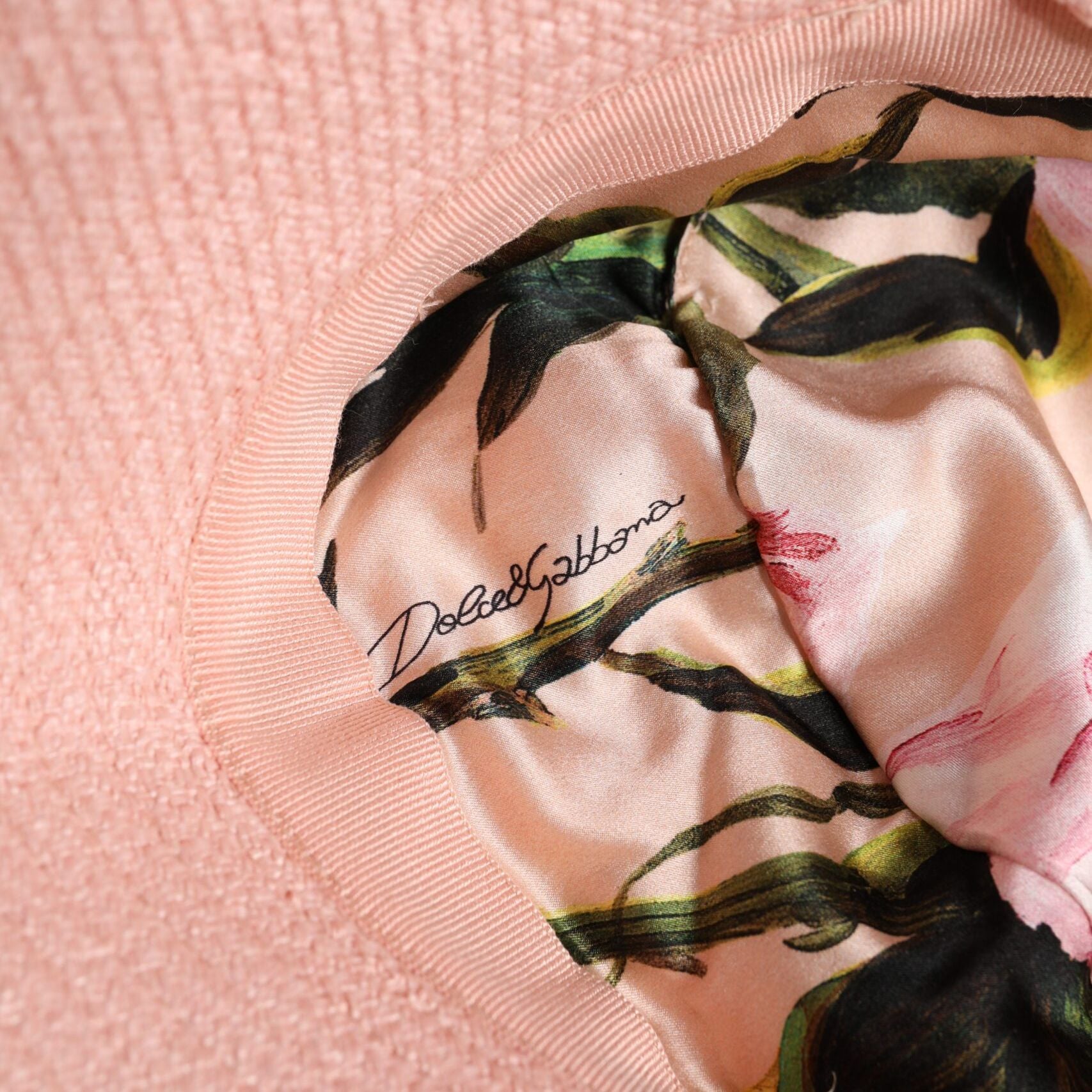 Dolce & Gabbana Pink Cotton Wide Brim Bucket Hat