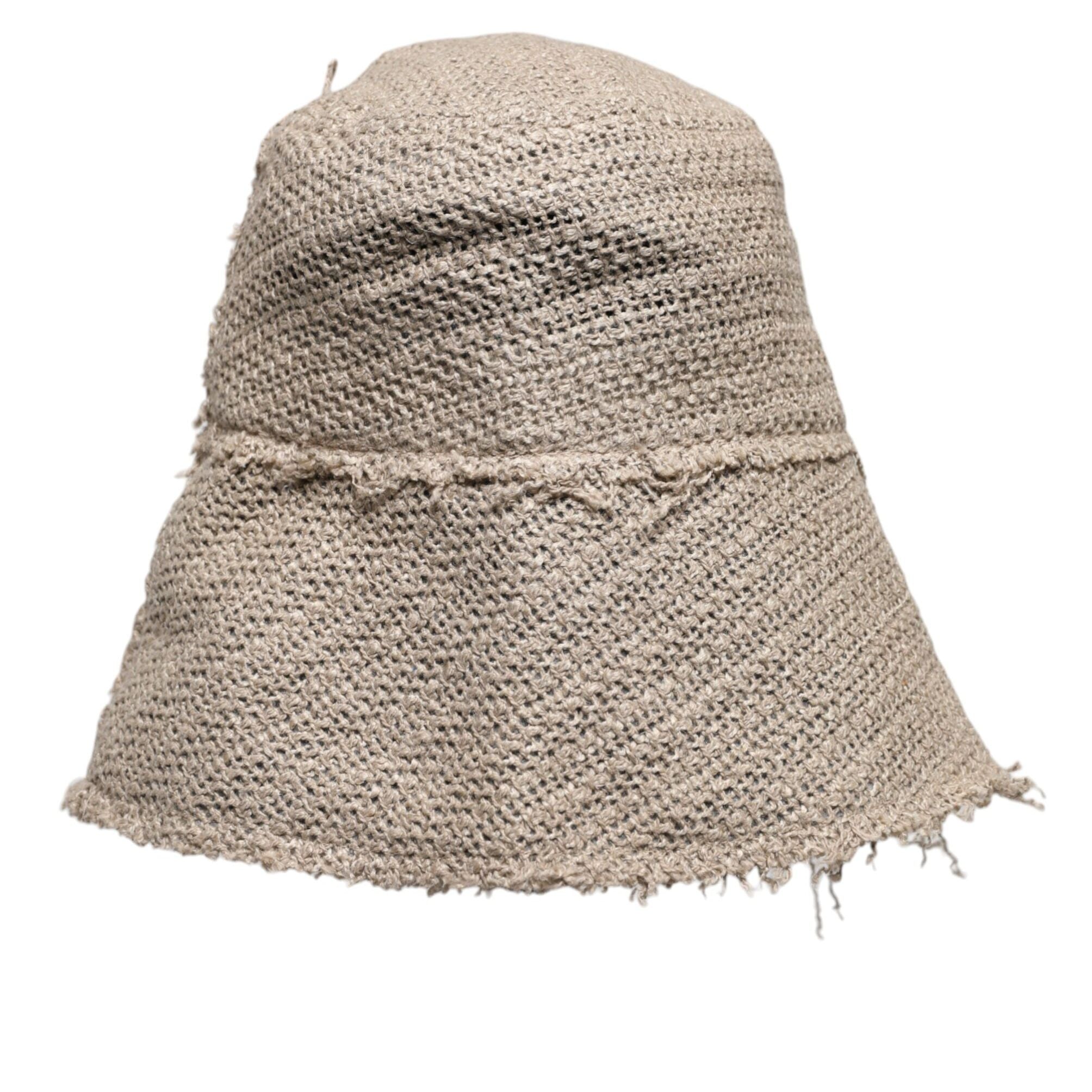 Dolce & Gabbana Beige Linen Wide Brim Bucket Hat