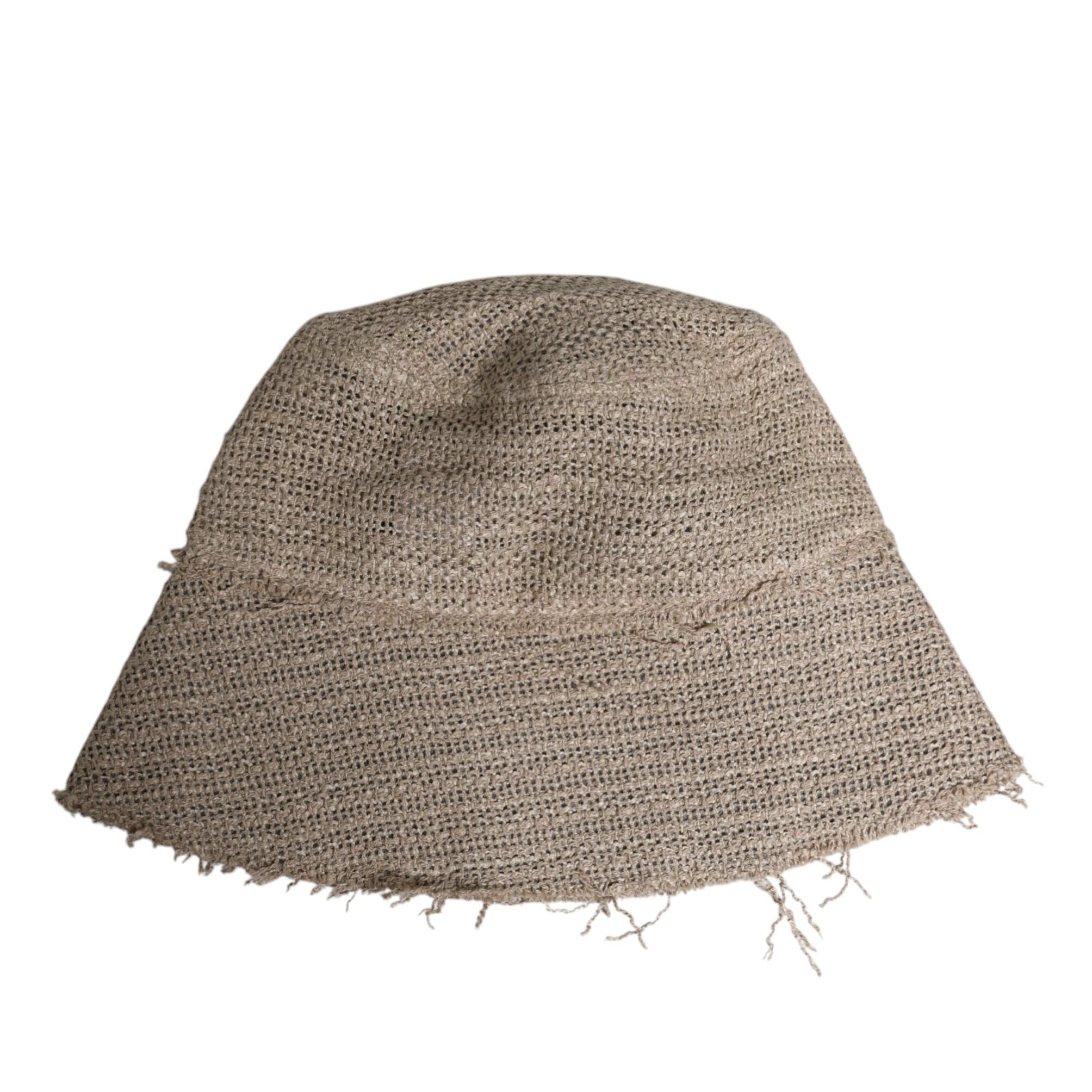 Dolce & Gabbana Beige Linen Wide Brim Bucket Hat