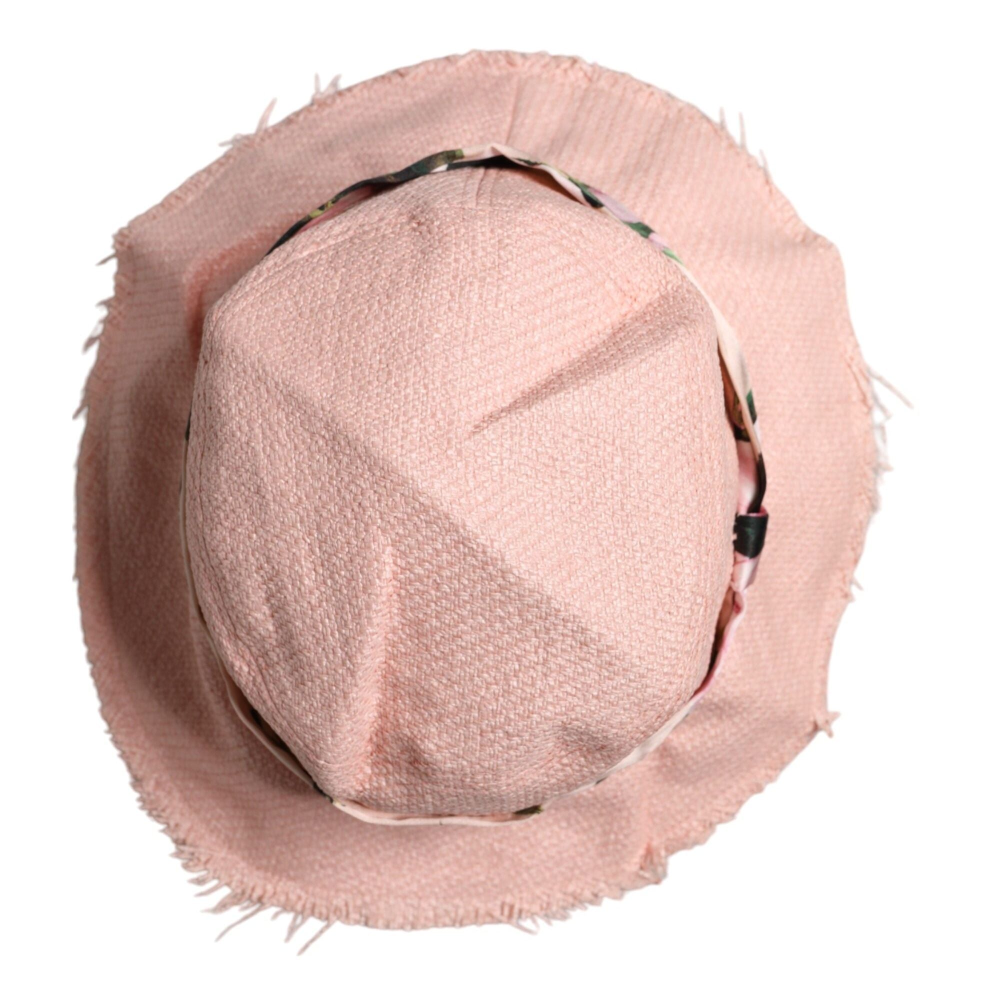 Dolce & Gabbana Pink Cotton Wide Brim Bucket Hat