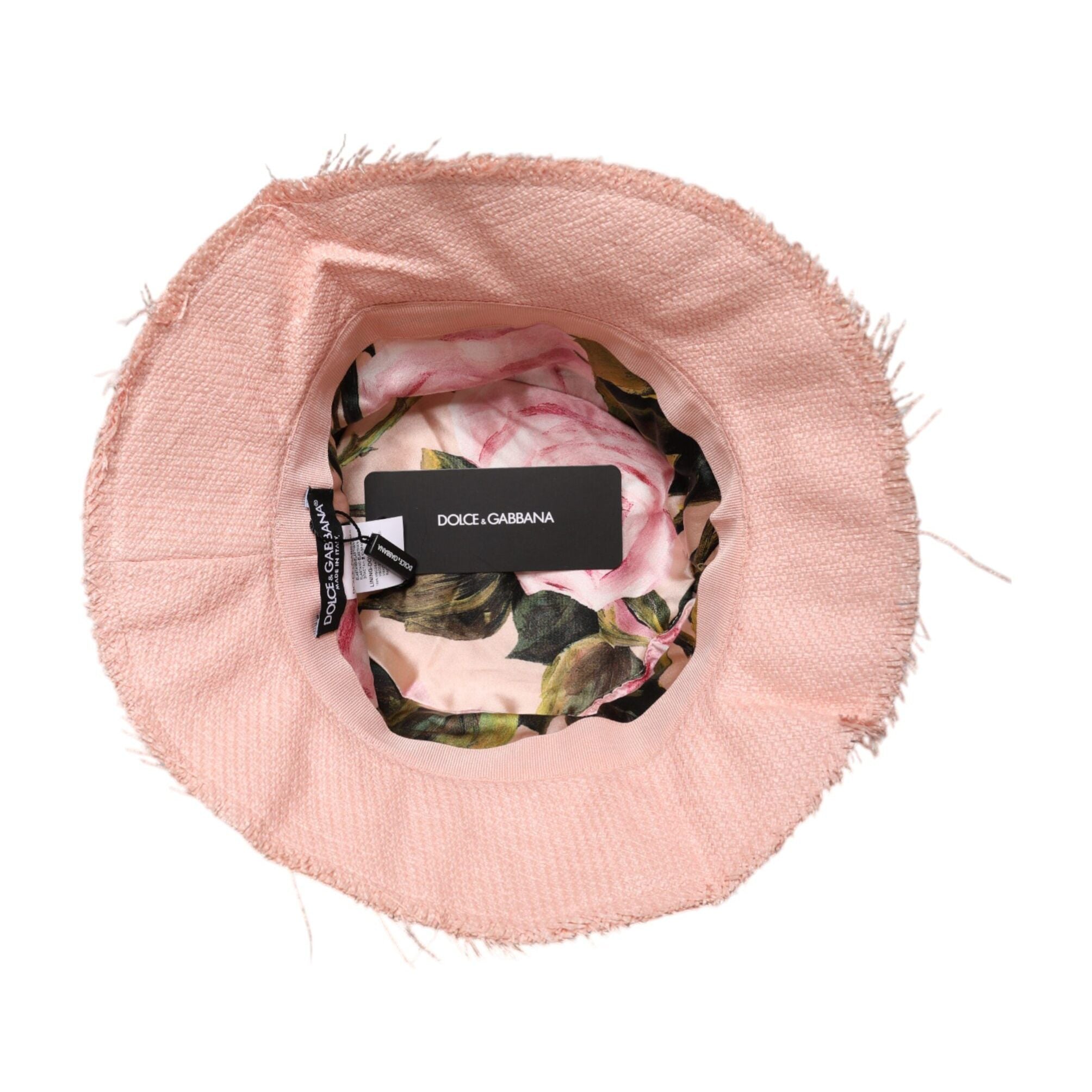 Dolce & Gabbana Pink Cotton Wide Brim Bucket Hat