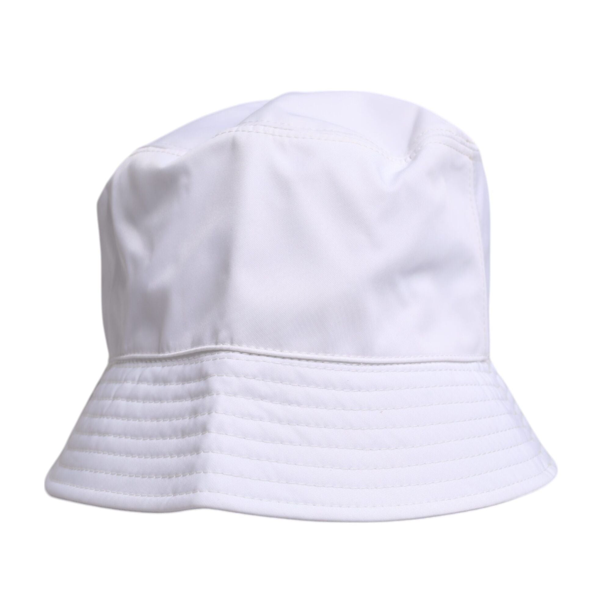 Dolce & Gabbana White Cotton Wide Brim Bucket Hat