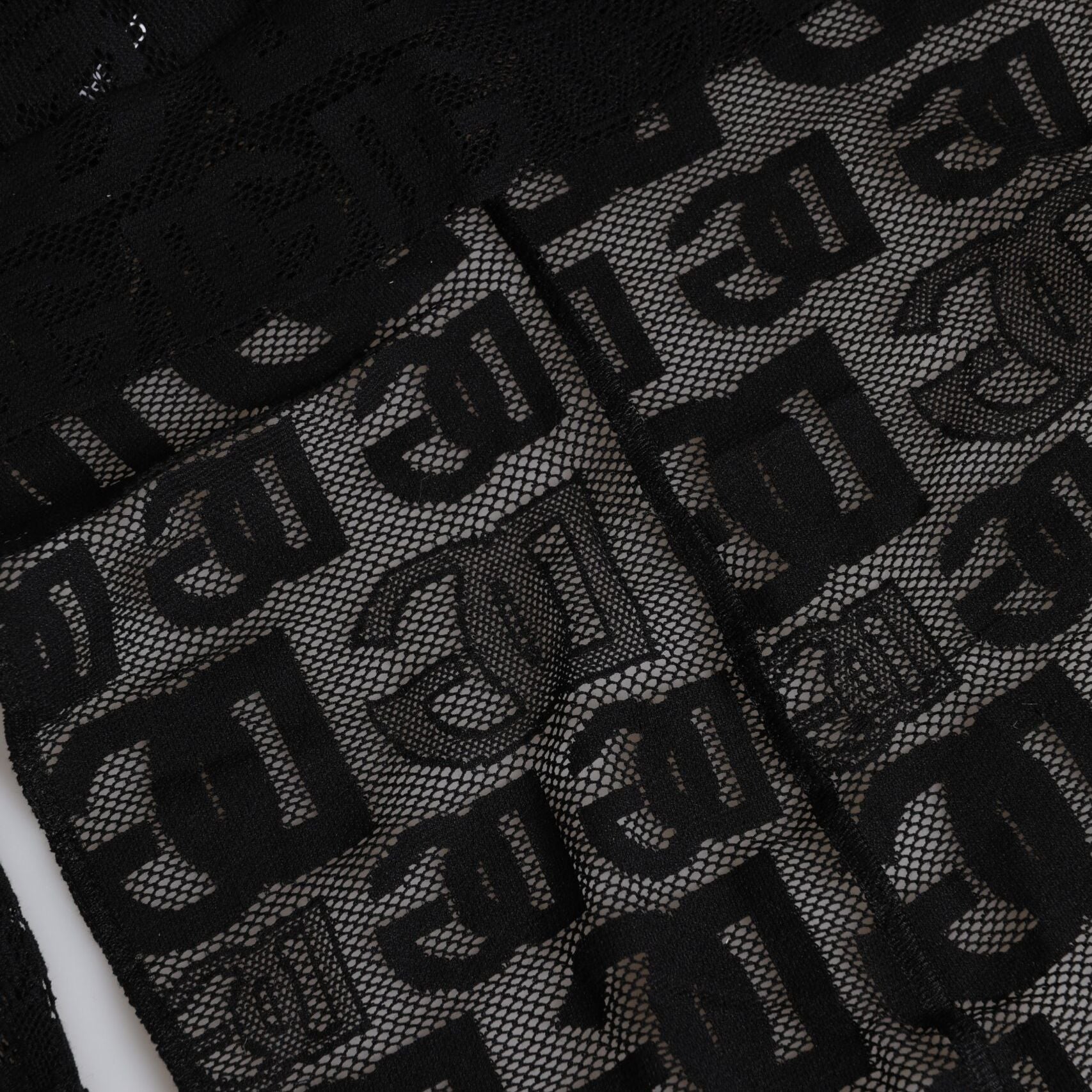 Dolce & Gabbana Black Logo Mesh Whole Head Wrap Hat