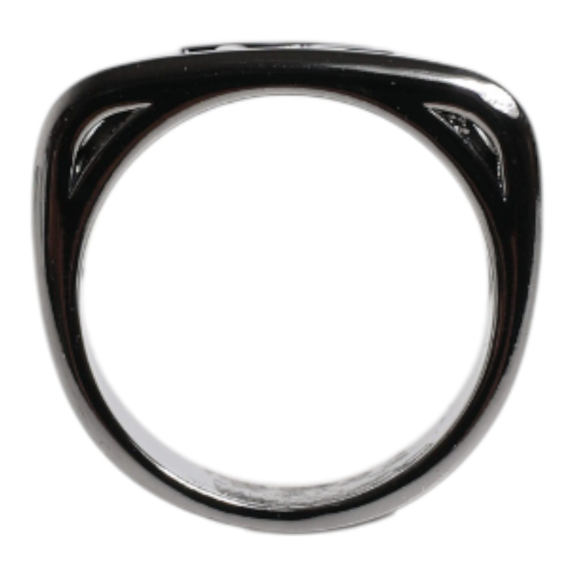 Dolce & Gabbana Silver Tone Brass Anello DG Logo Ring