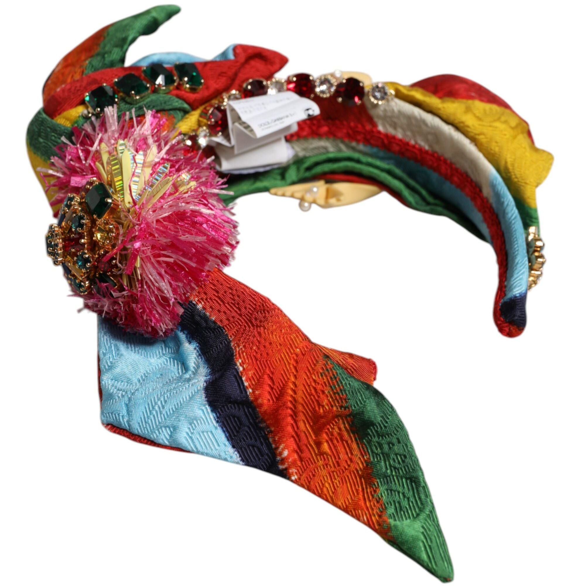 Dolce & Gabbana Multicolor Floral Crystal Embellished Diadem Headband