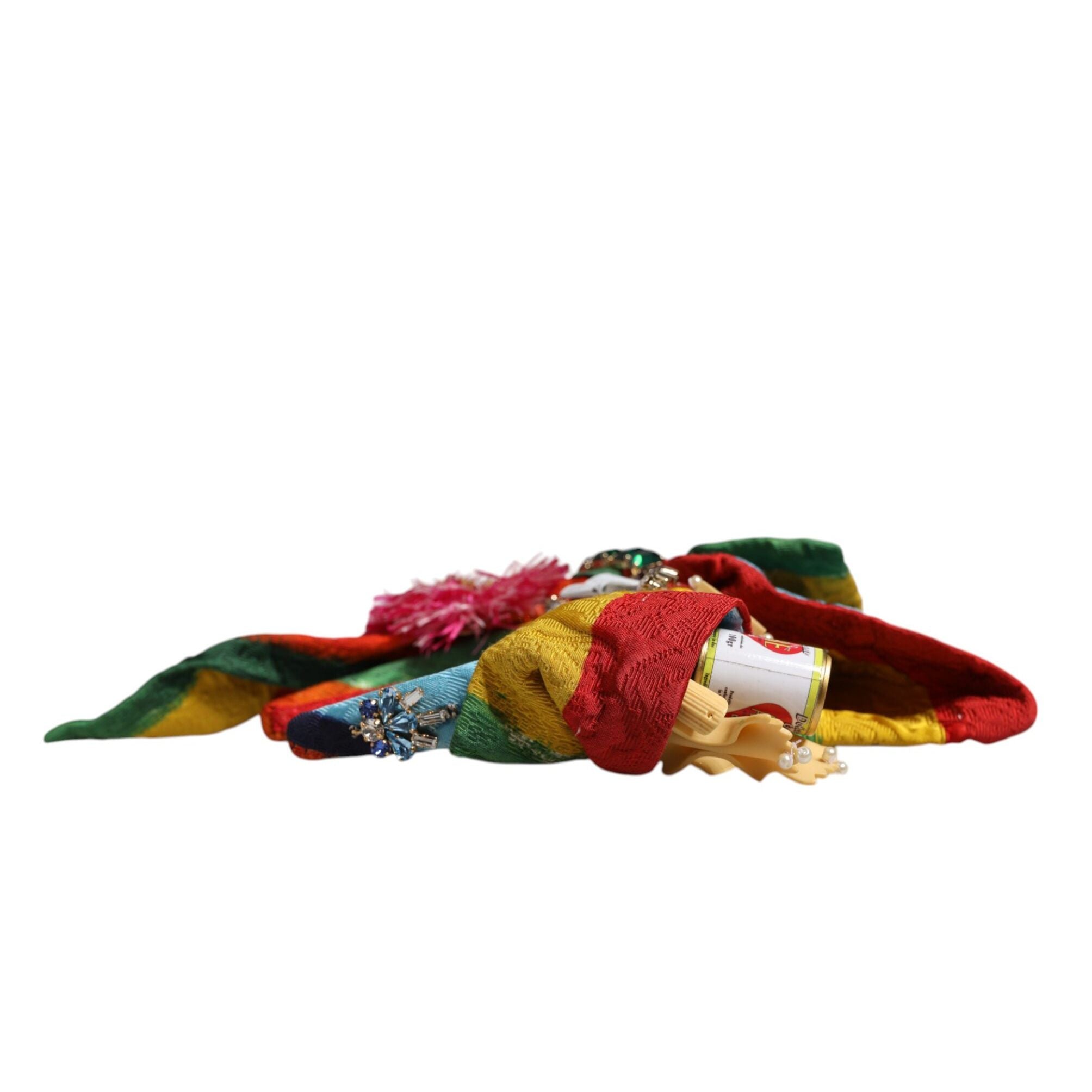 Dolce & Gabbana Multicolor Floral Crystal Embellished Diadem Headband