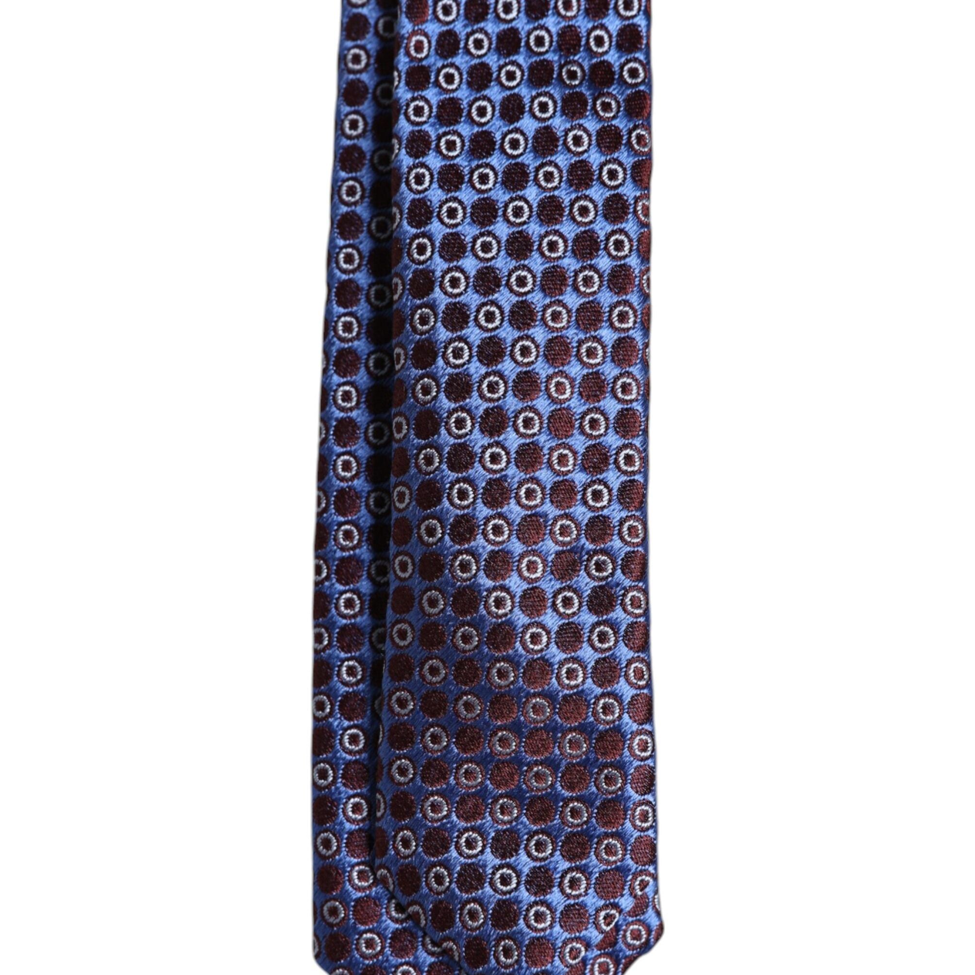 Dolce & Gabbana Multicolor Circles Silk Adjustable Necktie Tie