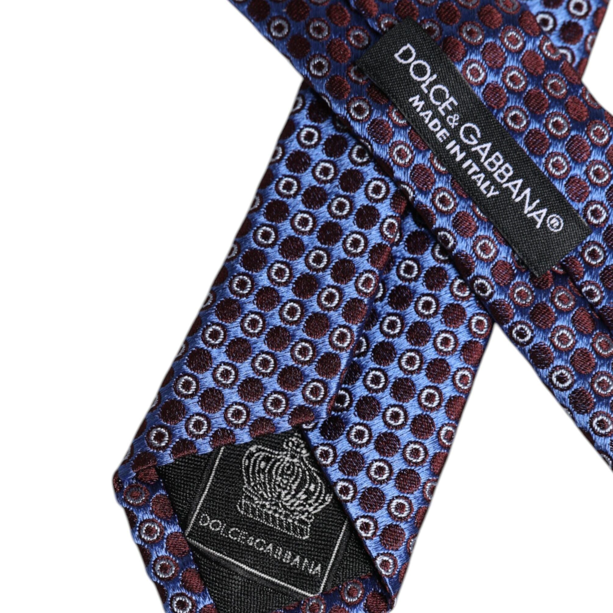 Dolce & Gabbana Multicolor Circles Silk Adjustable Necktie Tie
