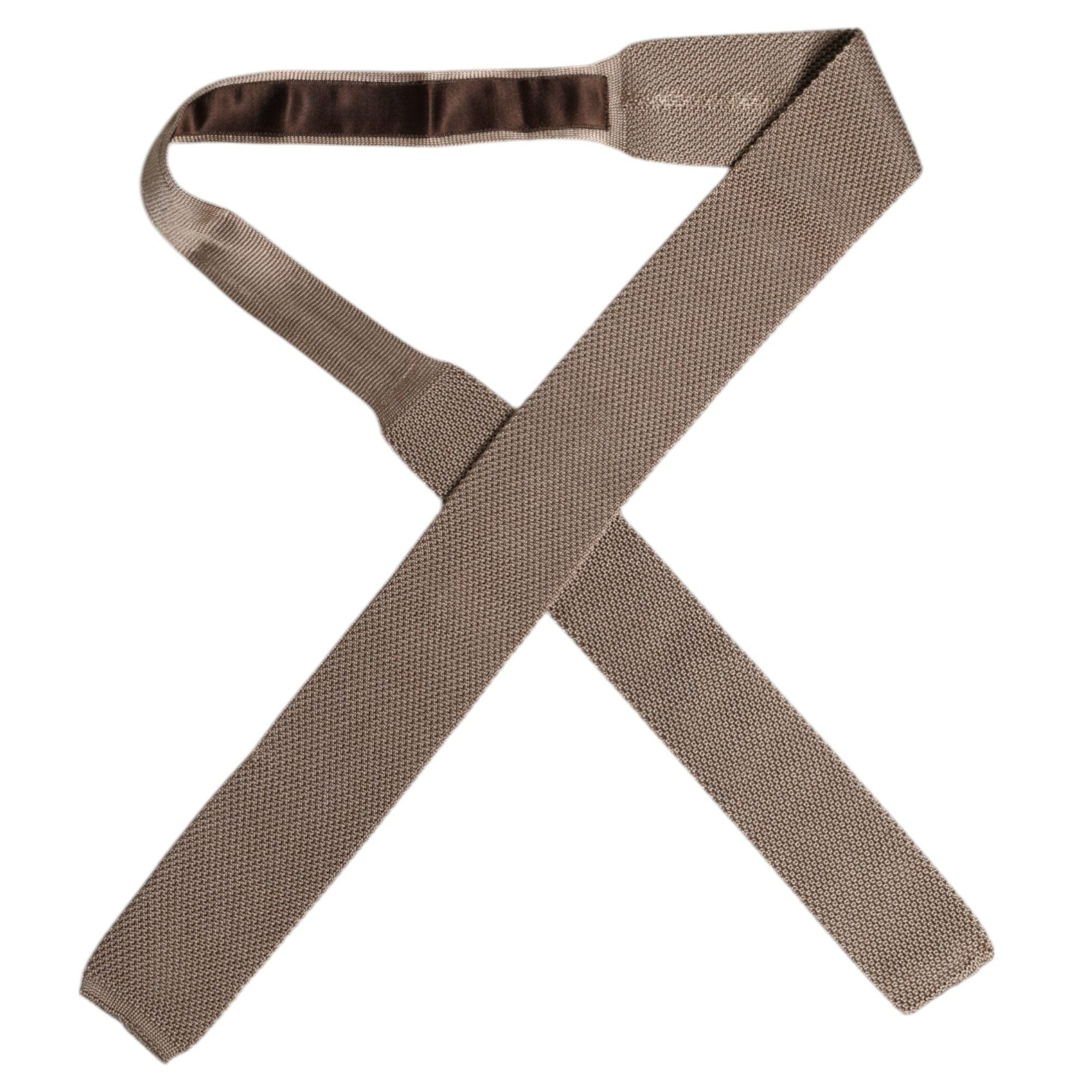 Dolce & Gabbana Brown Silk Adjustable Necktie Tie