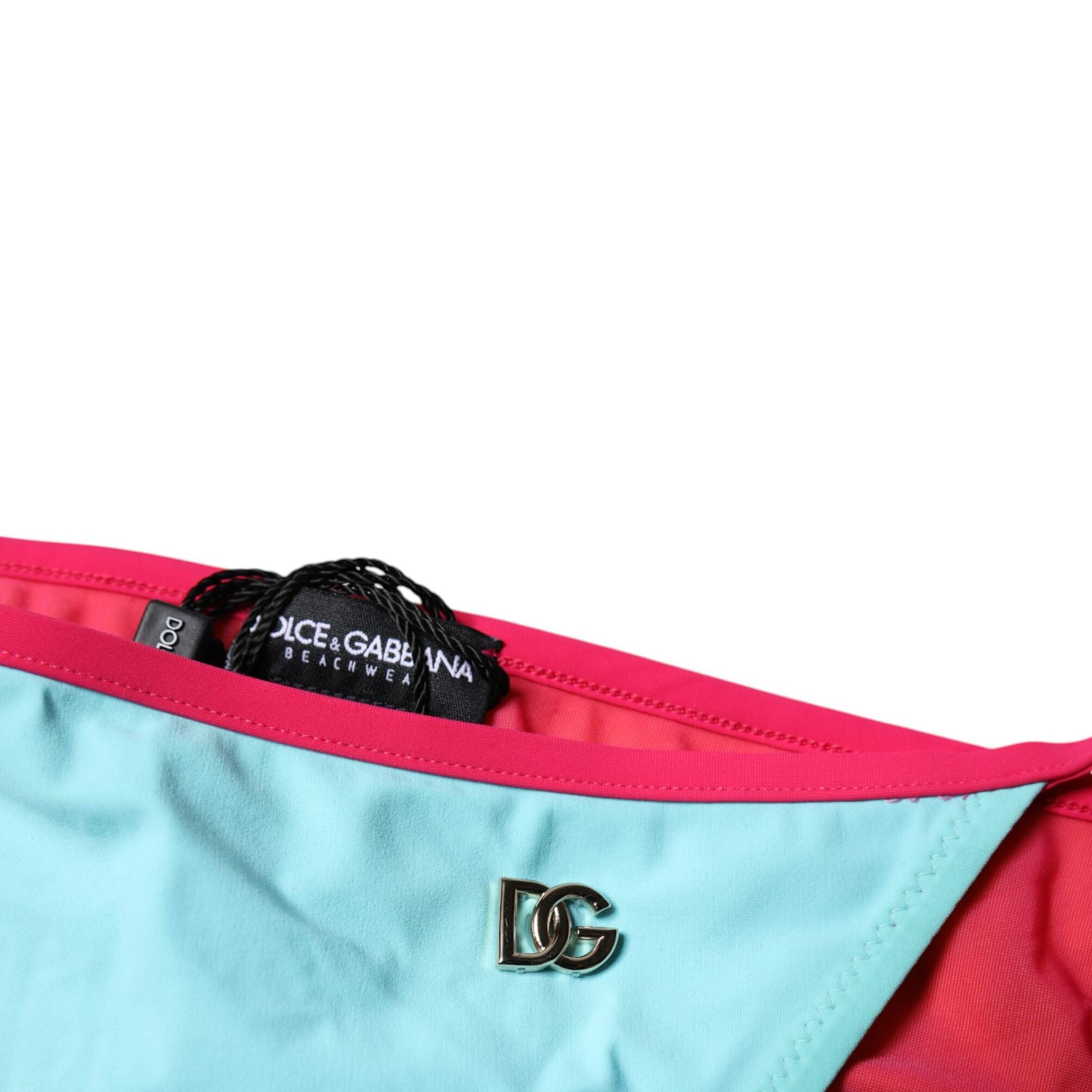 Dolce & Gabbana Multicolor Logo Swimsuit Bikini Bottom Swimwear