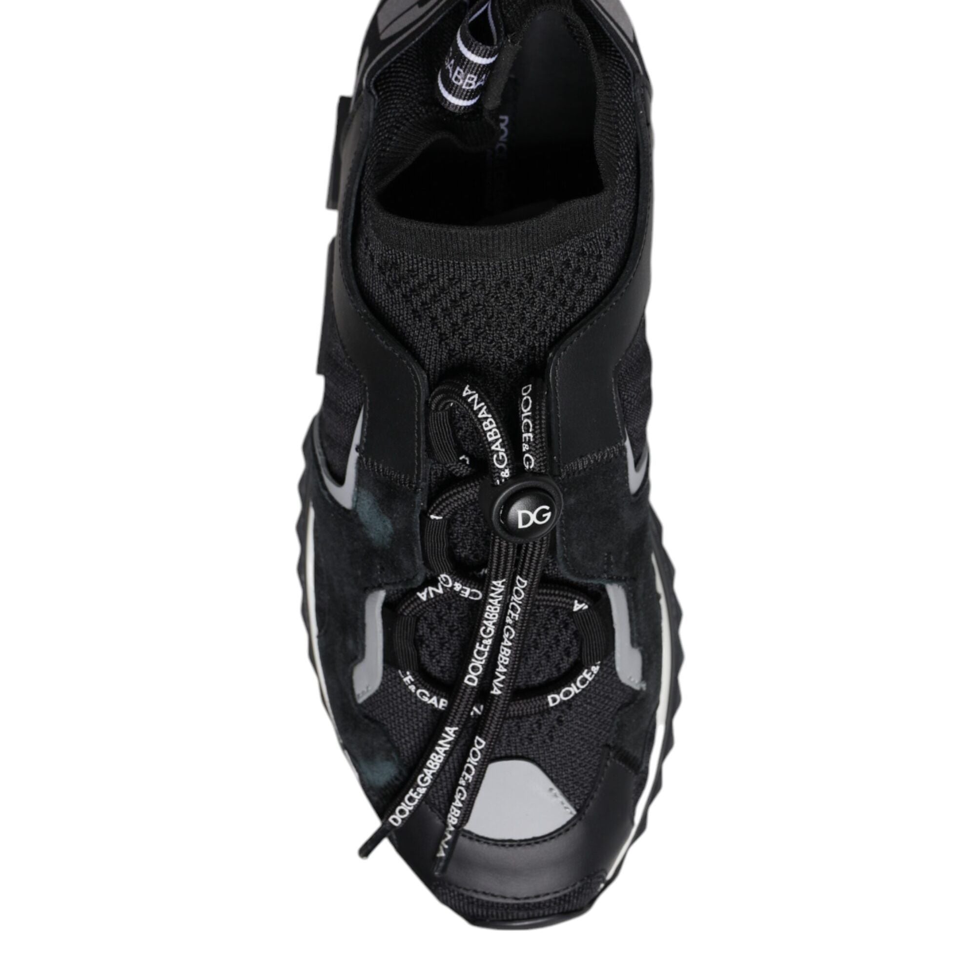 Dolce & Gabbana Black Mesh Sorrento Trekking Sneakers Shoes