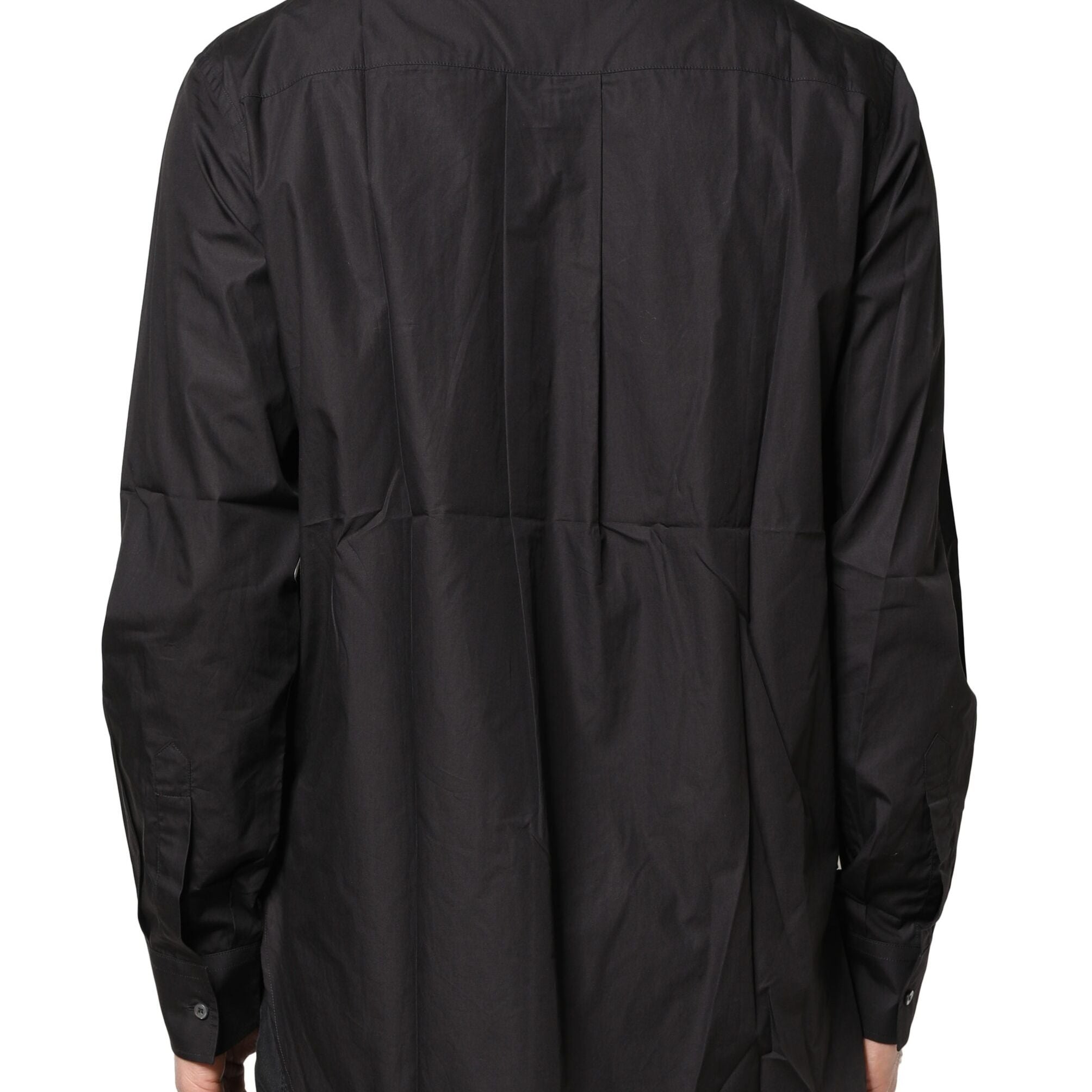Dolce & Gabbana Black Cotton Button Down Men Casual Shirt