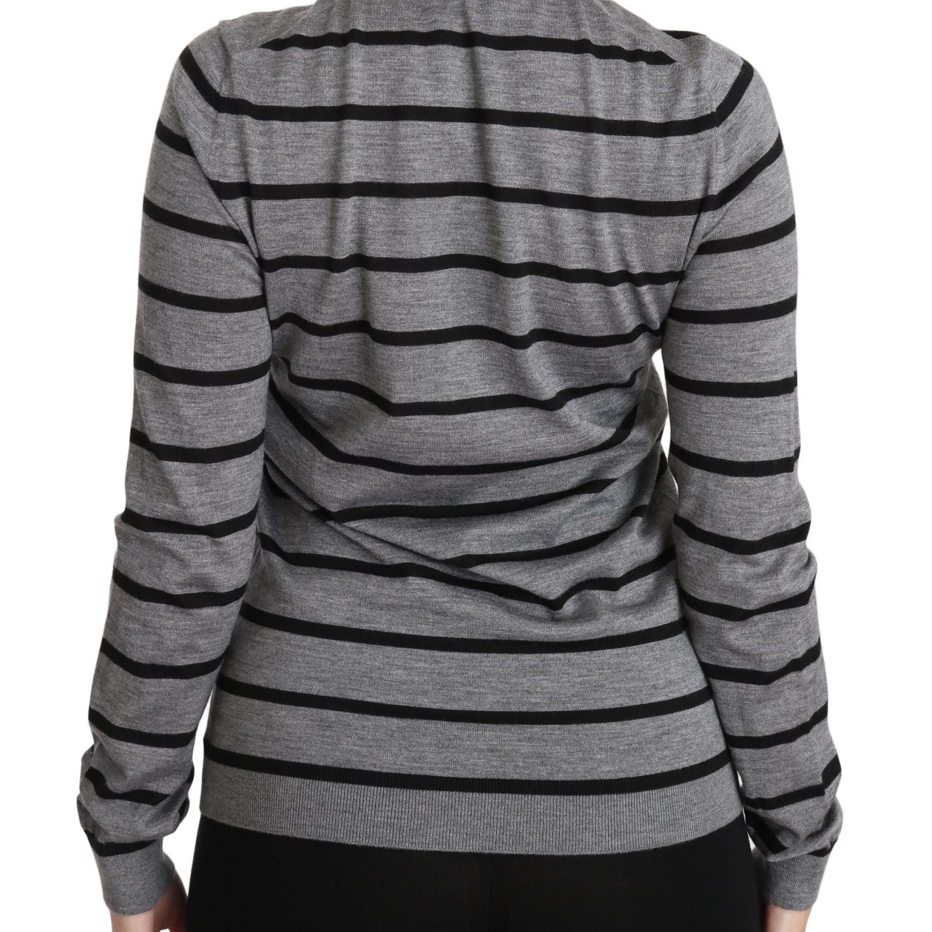 Dolce & Gabbana Gray Cashmere Silk Turtleneck Sweater