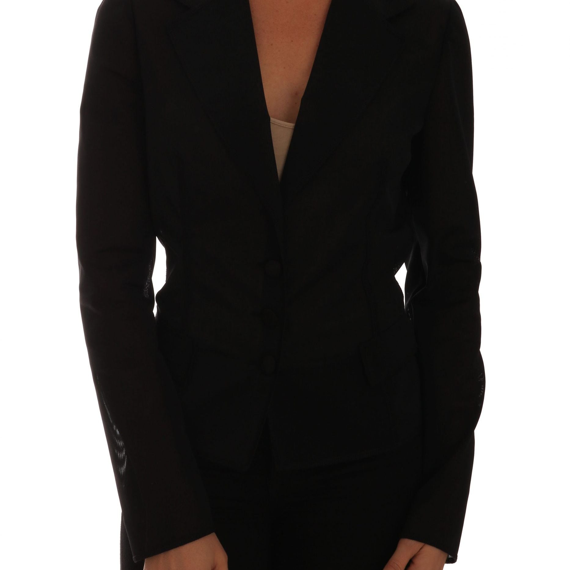 Dolce & Gabbana Black Nylon Net Blazer Jacket