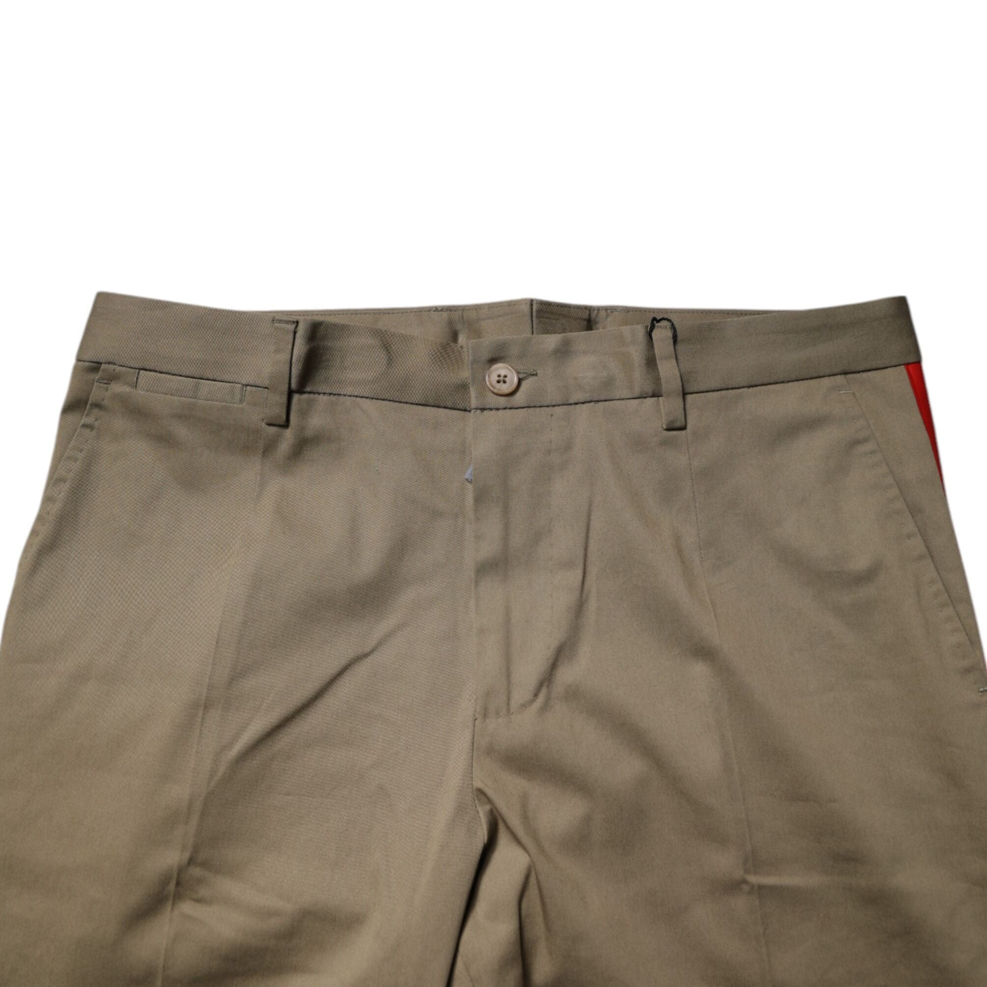 Dolce & Gabbana Dark Khaki Cotton Tapered Pants