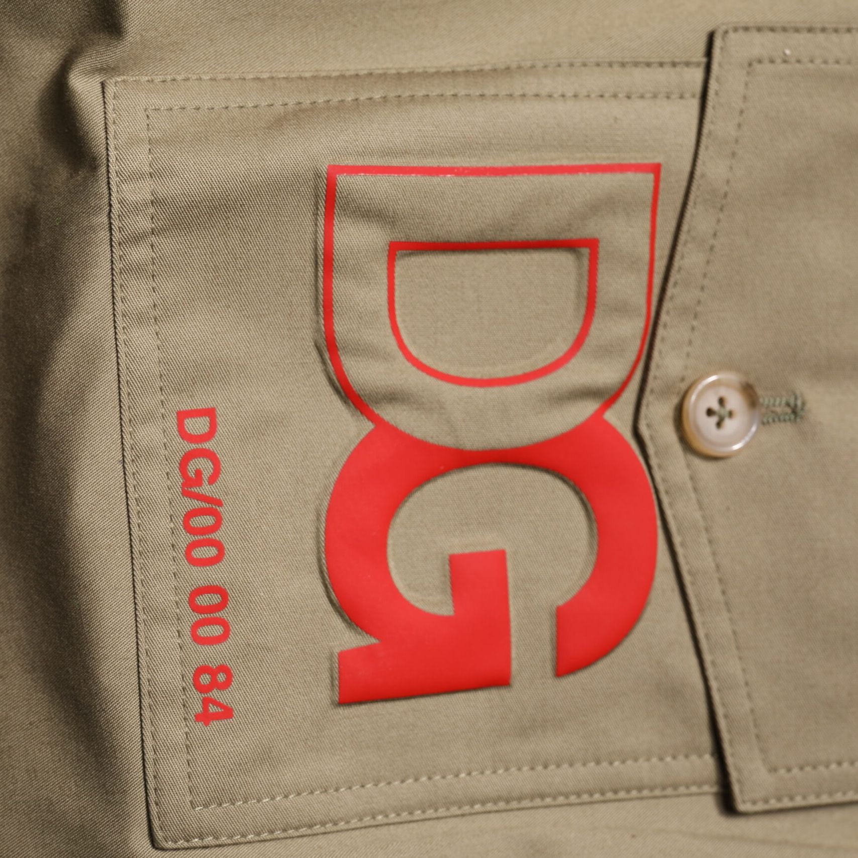Dolce & Gabbana Dark Khaki Cotton Tapered Pants