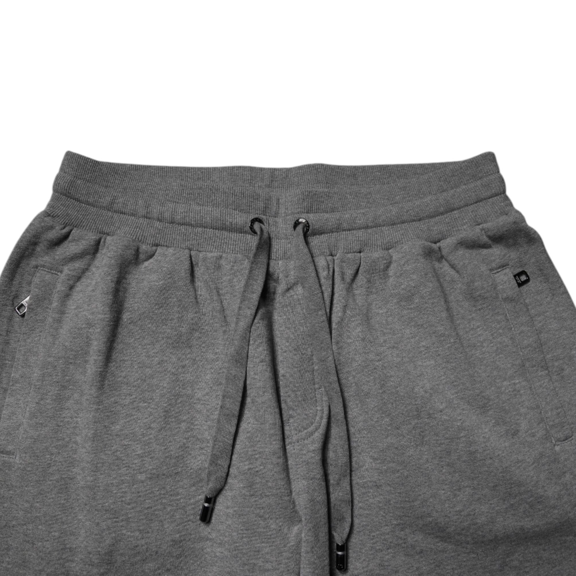 Dolce & Gabbana Gray Logo Cotton Jogger Men Sweatpants Pants