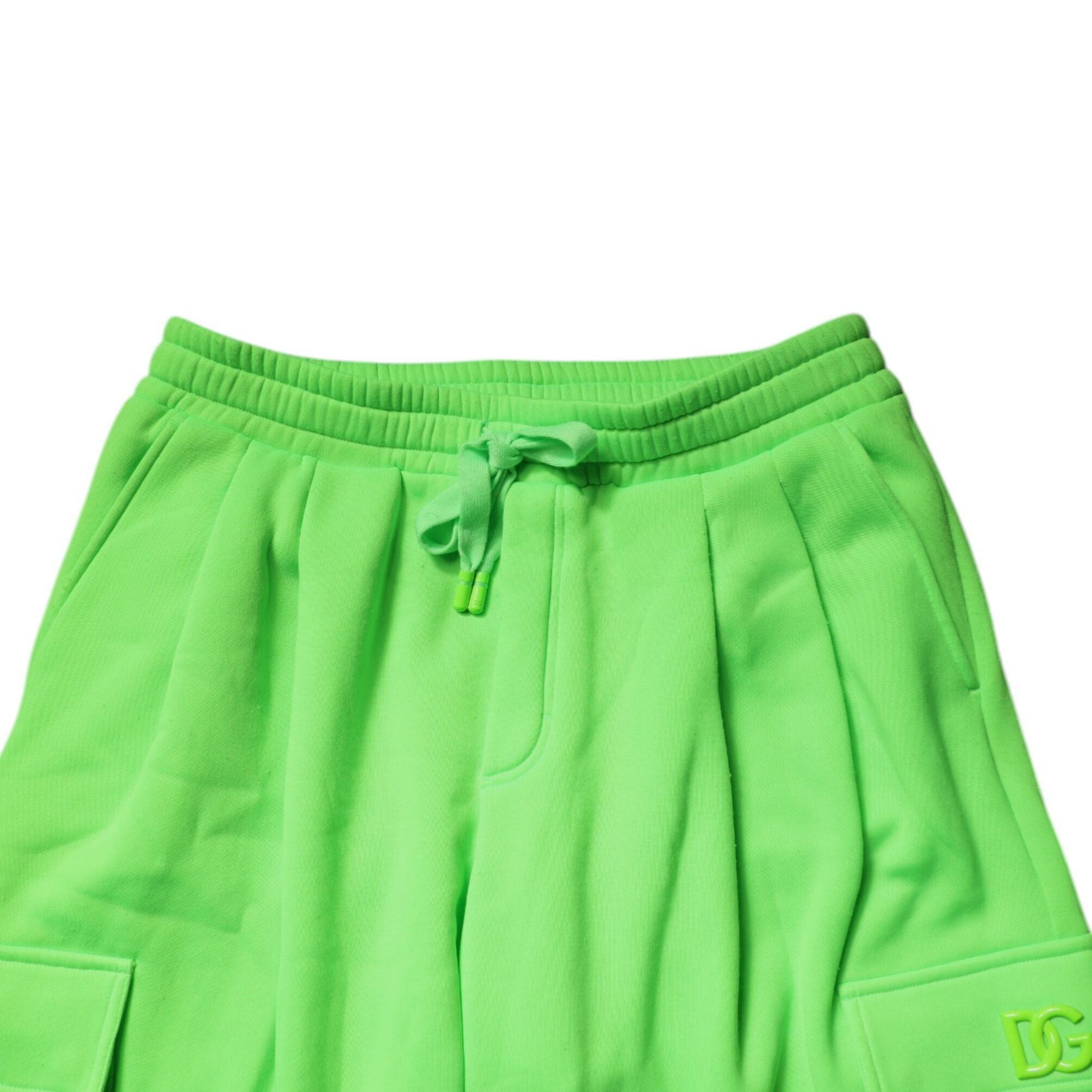 Dolce & Gabbana Neon Green Cargo Jogger Men Sweatpants Pants