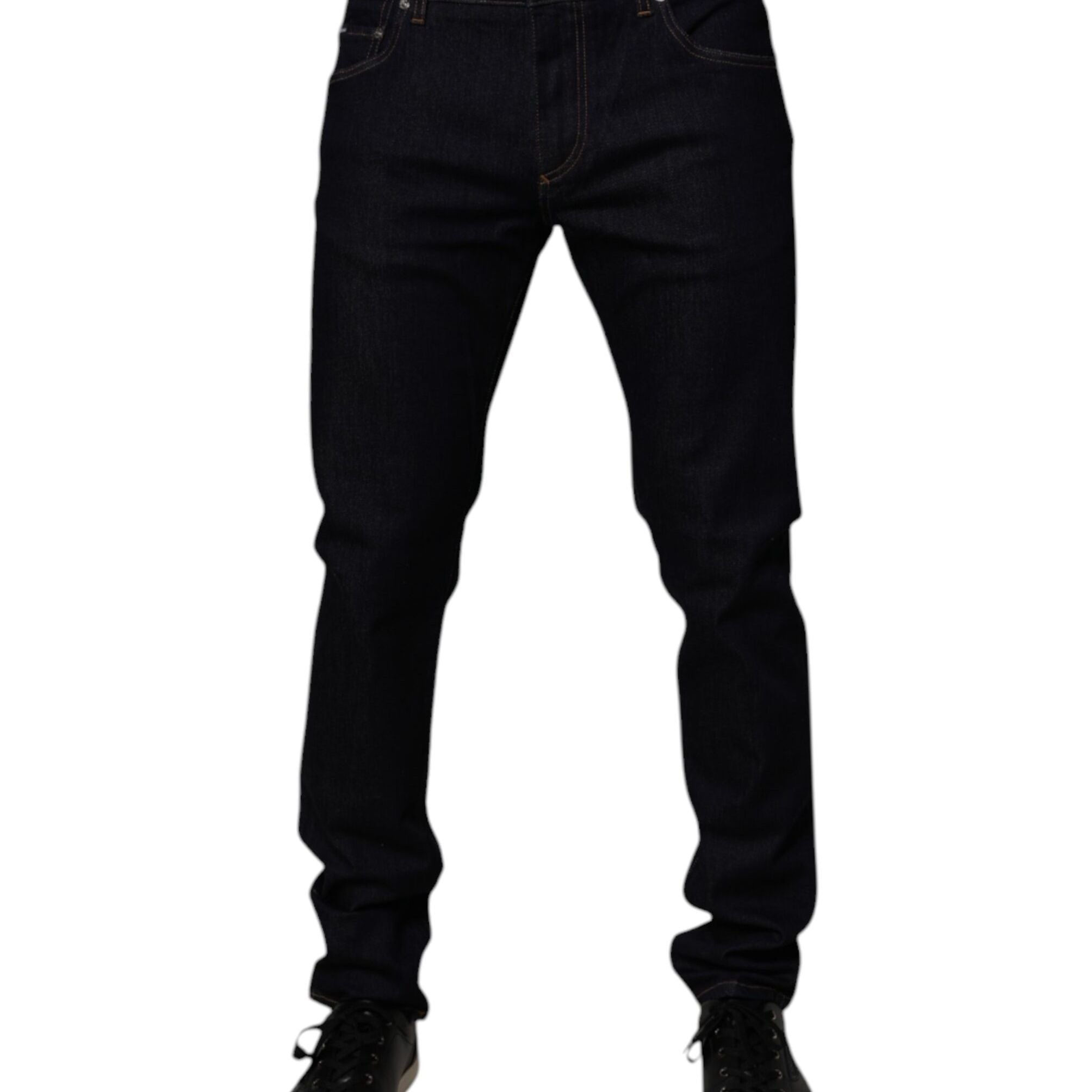 Dolce & Gabbana Black Cotton Stretch Men Skinny Denim Jeans
