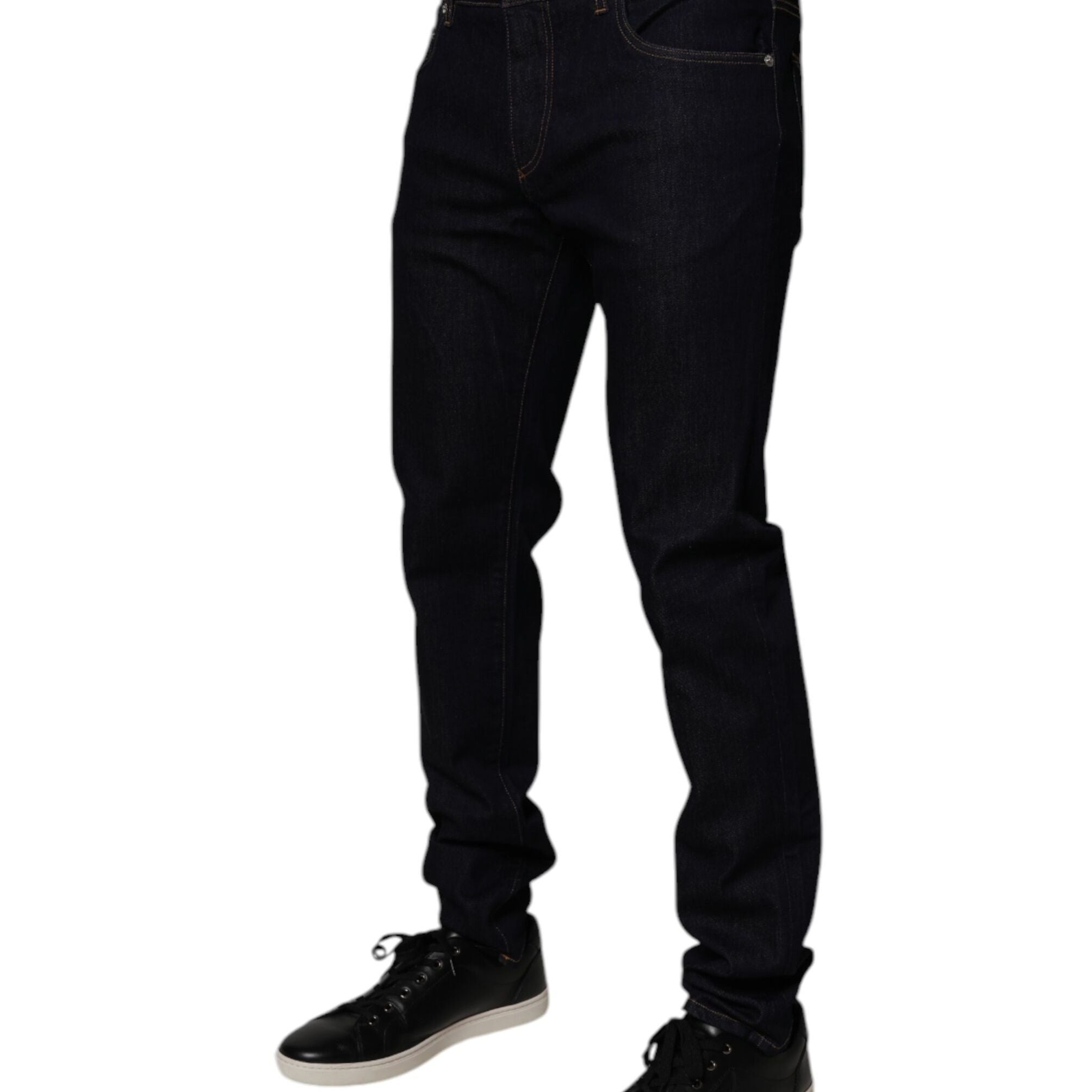 Dolce & Gabbana Black Cotton Stretch Men Skinny Denim Jeans