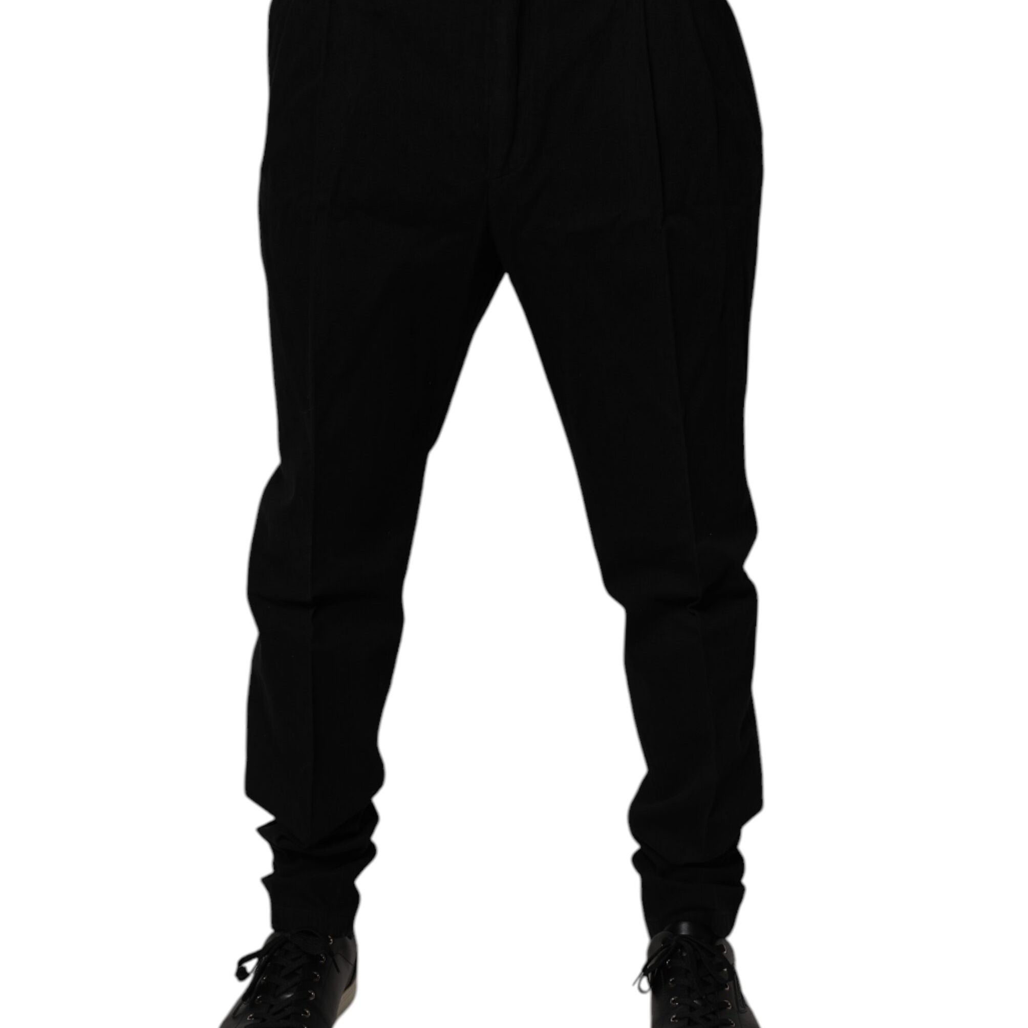 Dolce & Gabbana Black Cotton Stretch Skinny Pants