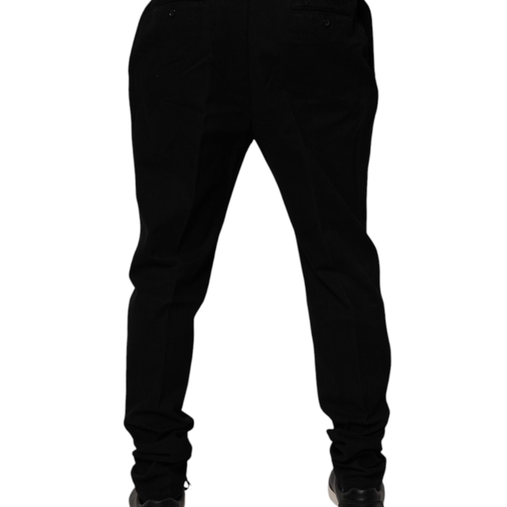 Dolce & Gabbana Black Cotton Stretch Skinny Pants