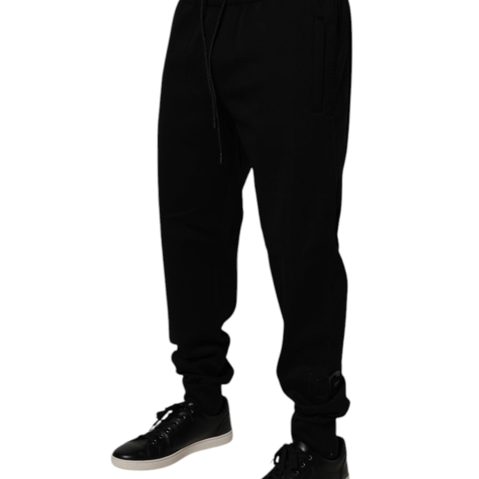 Dolce & Gabbana Black Cotton Blend Jogger Sweatpants Pants