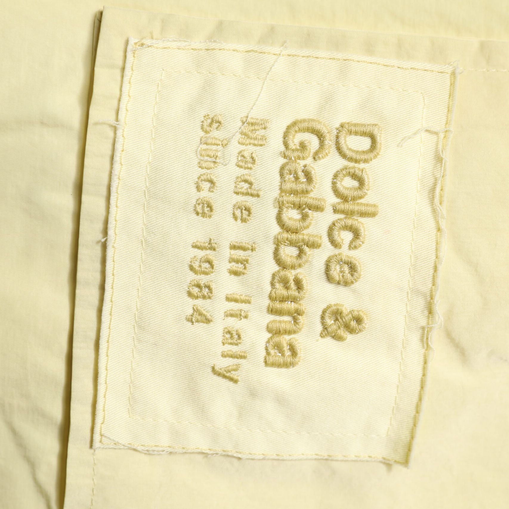 Dolce & Gabbana Yellow Nylon Cargo Chain Men Jogger Pants