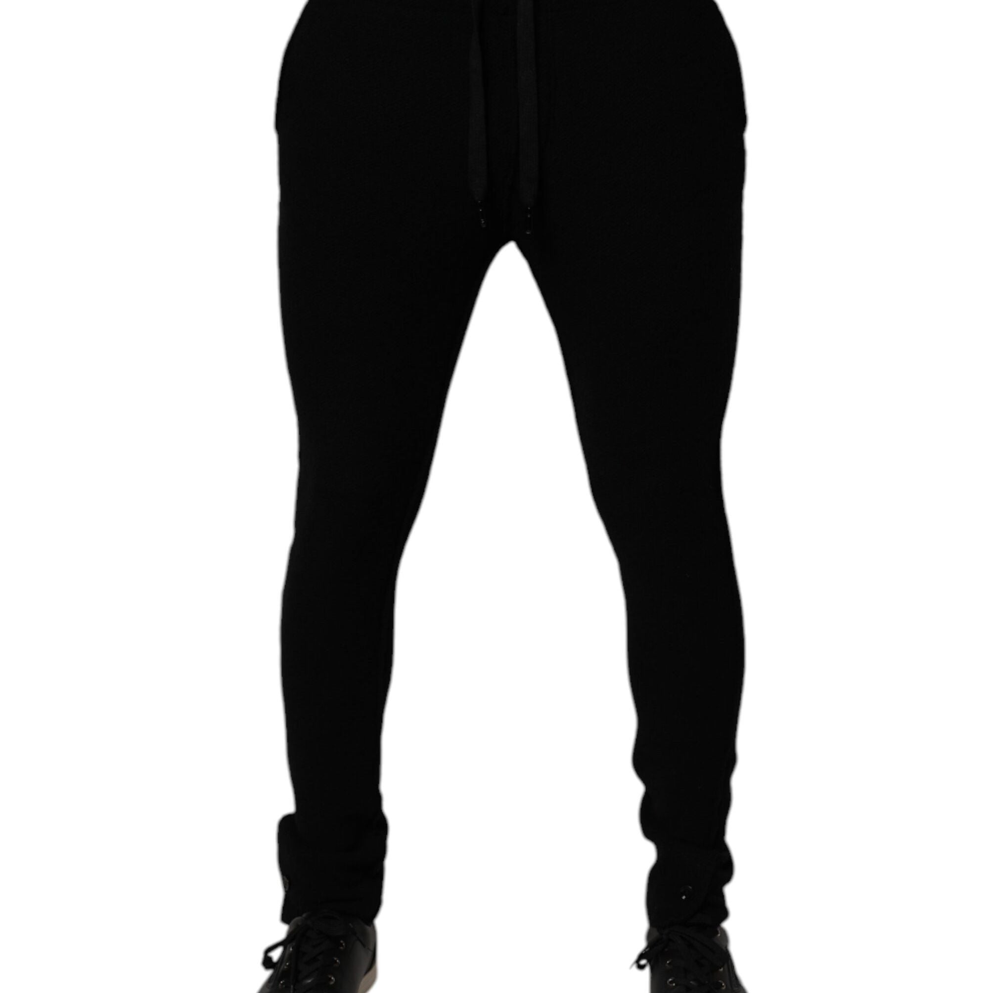 Dolce & Gabbana Black Cashmere Jogger Men Sweatpants Pants