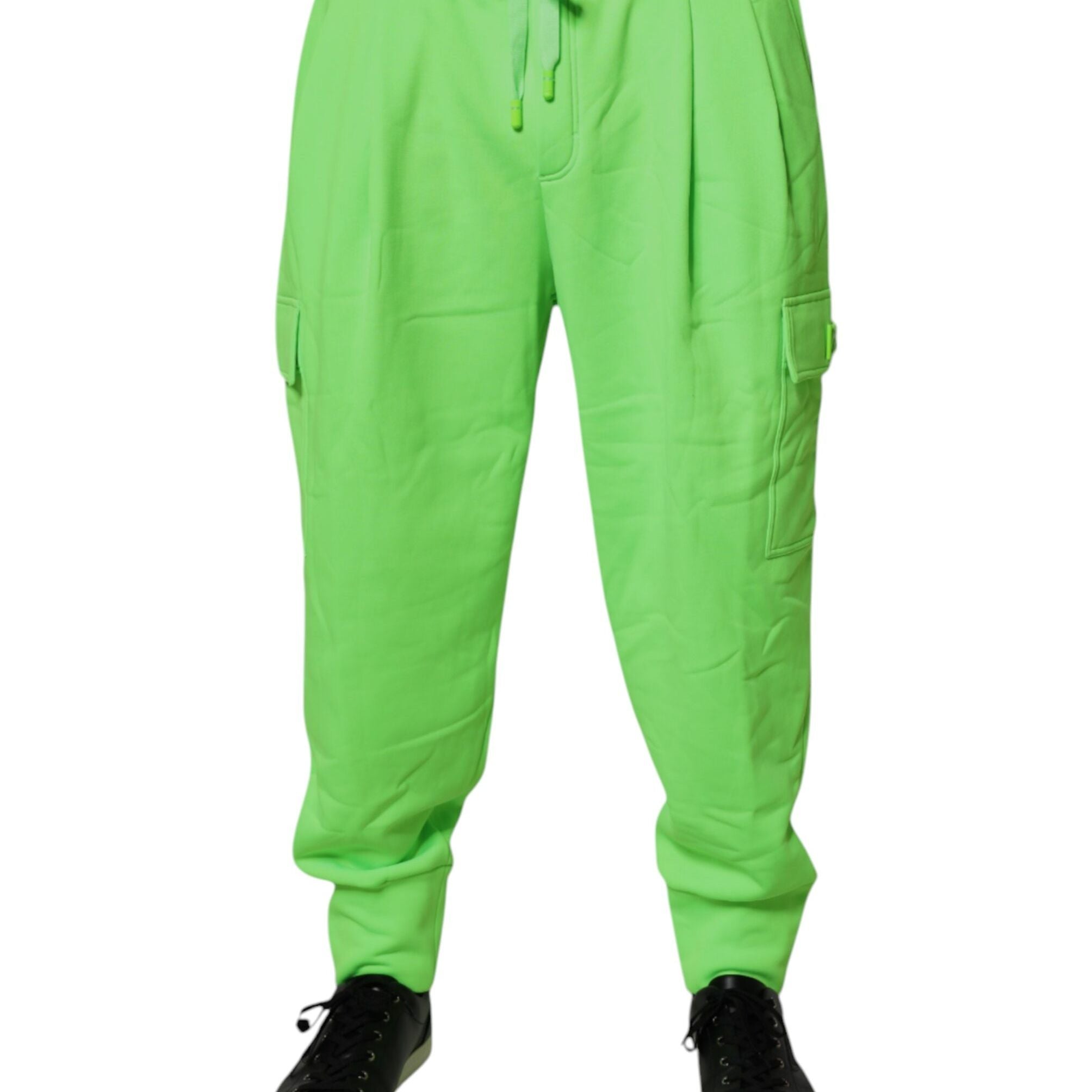 Dolce & Gabbana Neon Green Cargo Jogger Men Sweatpants Pants