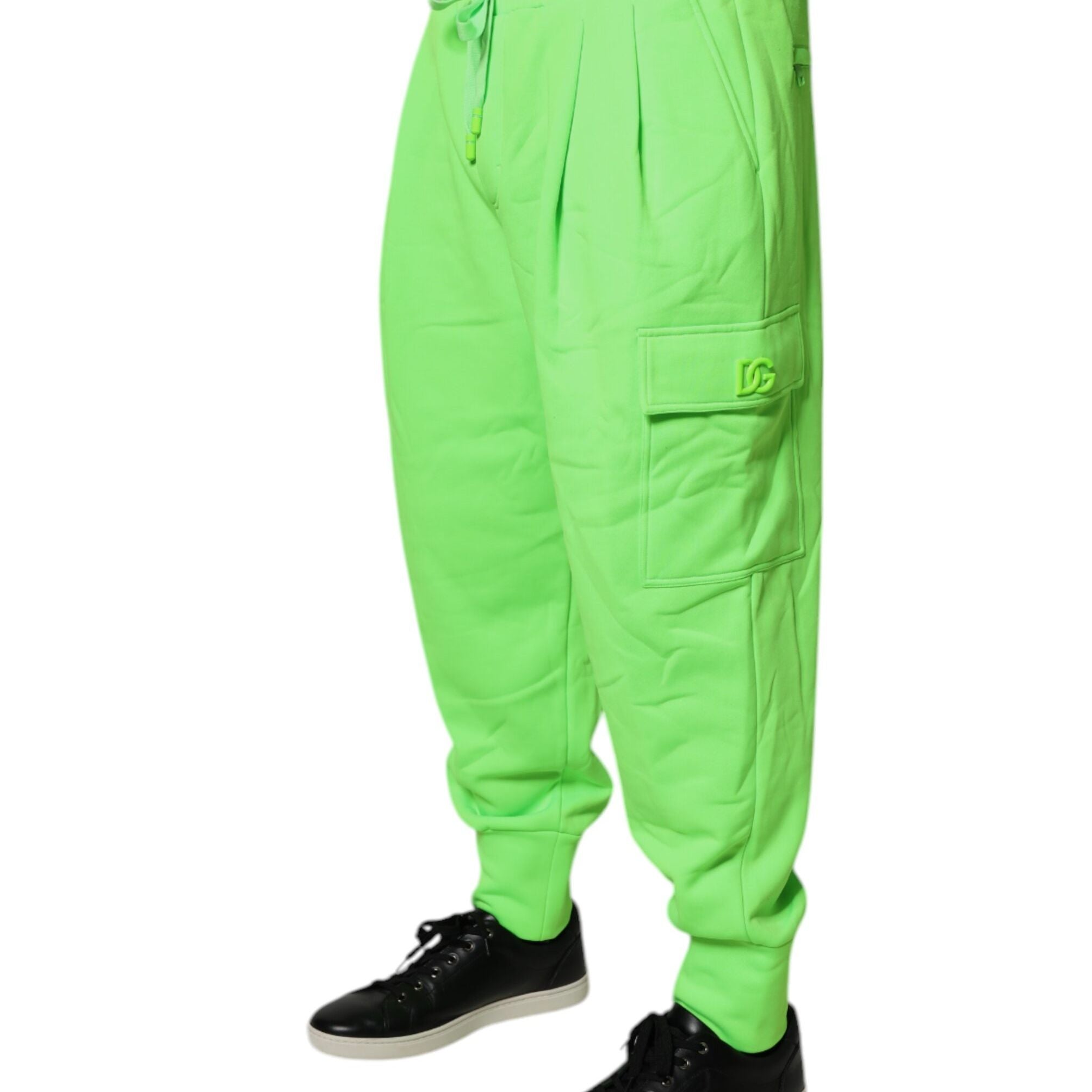 Dolce & Gabbana Neon Green Cargo Jogger Men Sweatpants Pants