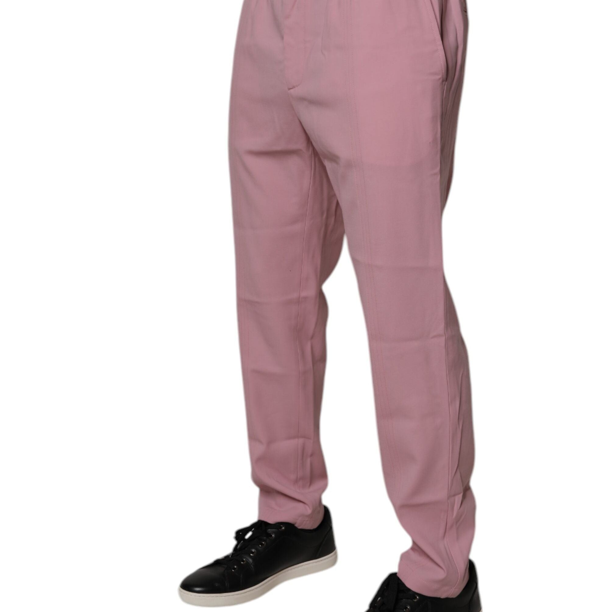 Dolce & Gabbana Pink Cotton Stretch Chino Pants