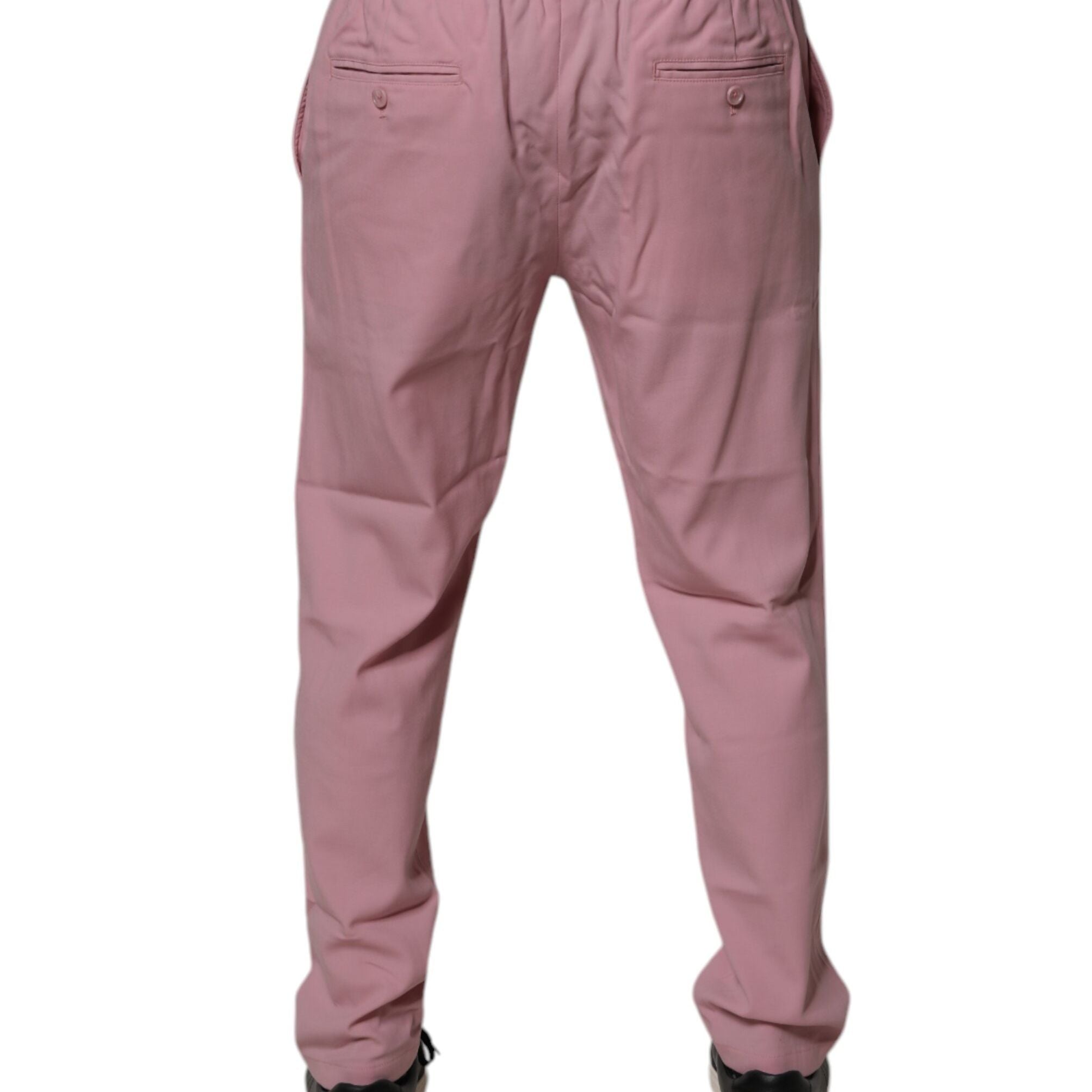 Dolce & Gabbana Pink Cotton Stretch Chino Pants