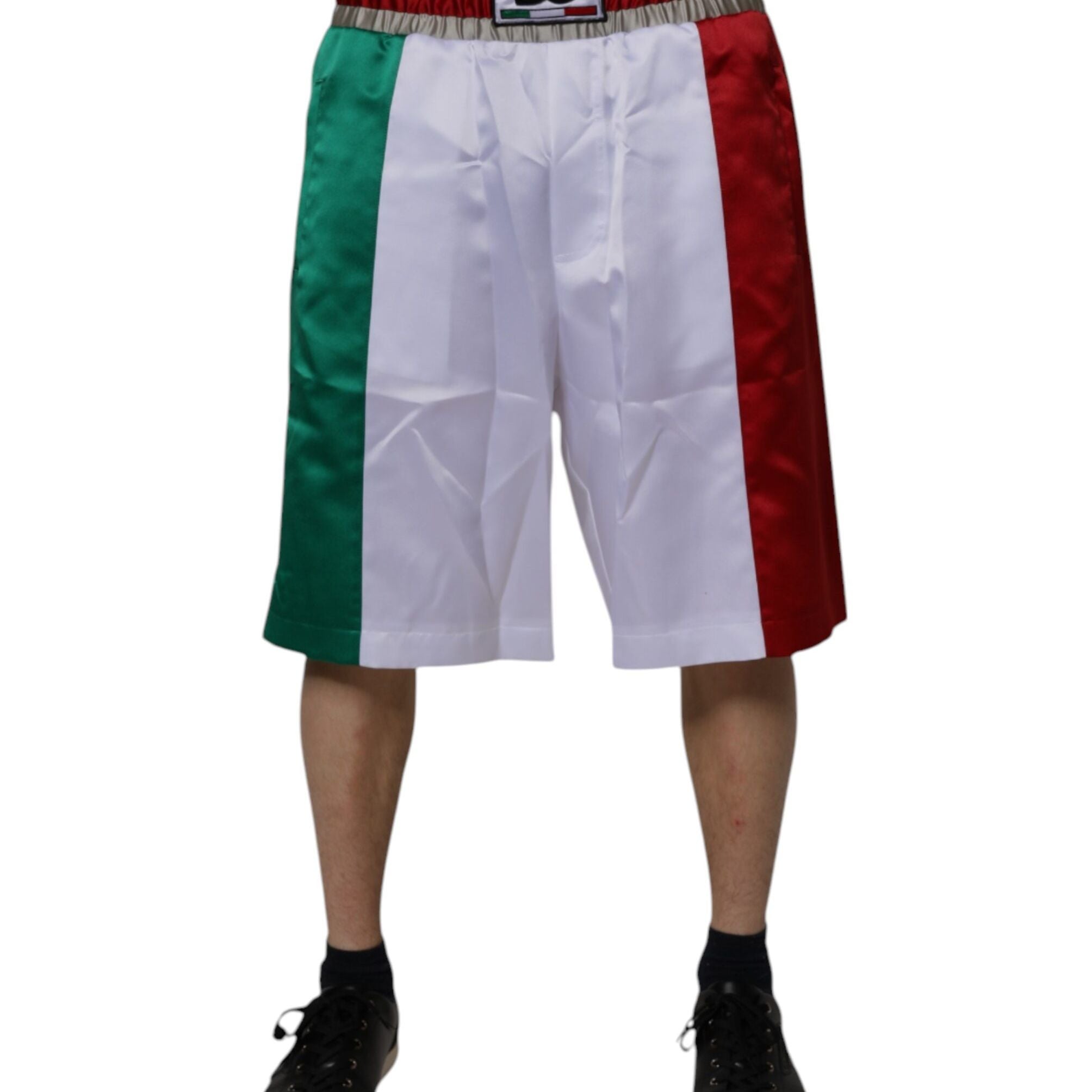 Dolce & Gabbana Multicolor Italia Polyester Bermuda Shorts