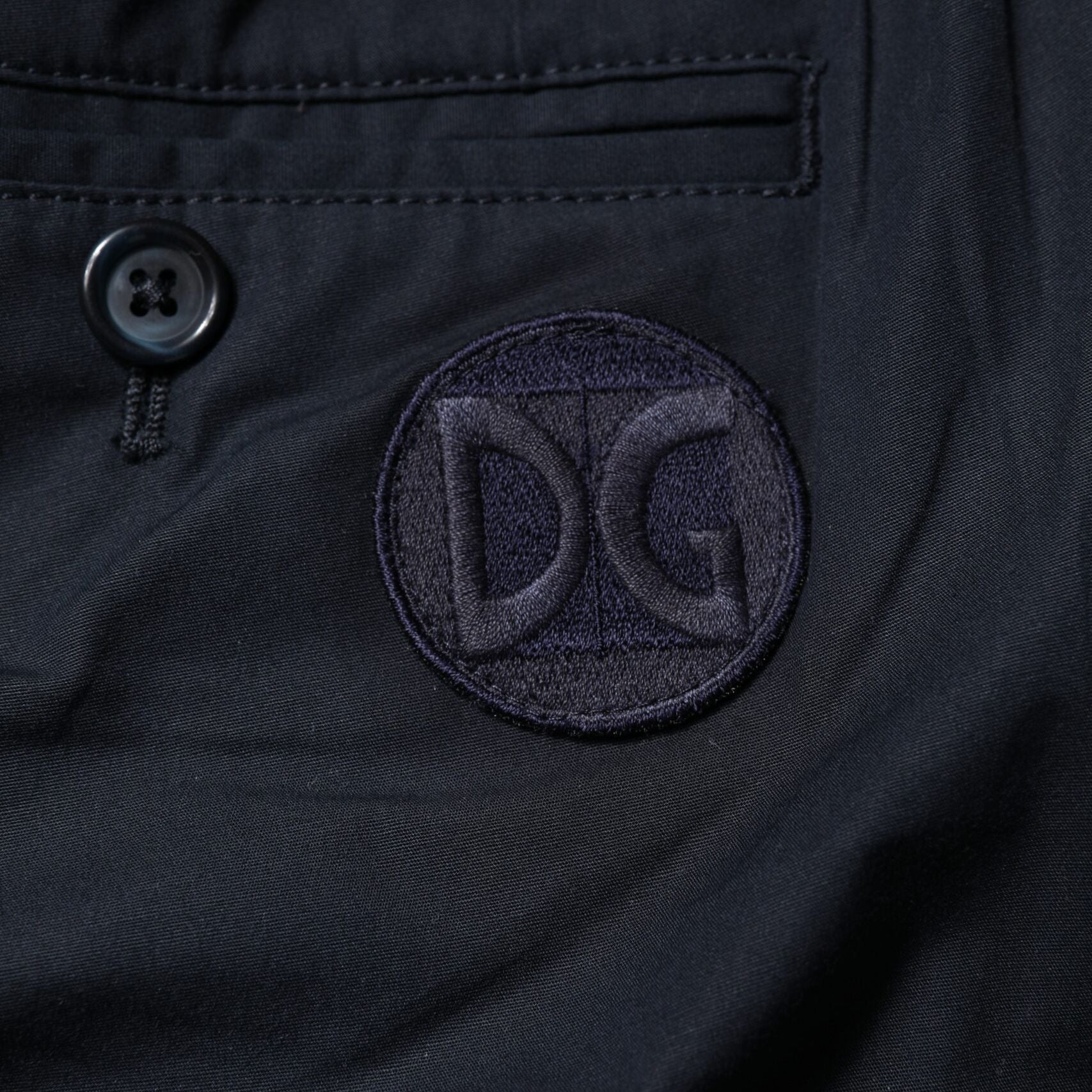 Dolce & Gabbana Dark Blue Cotton Bermuda Sweatshorts Shorts