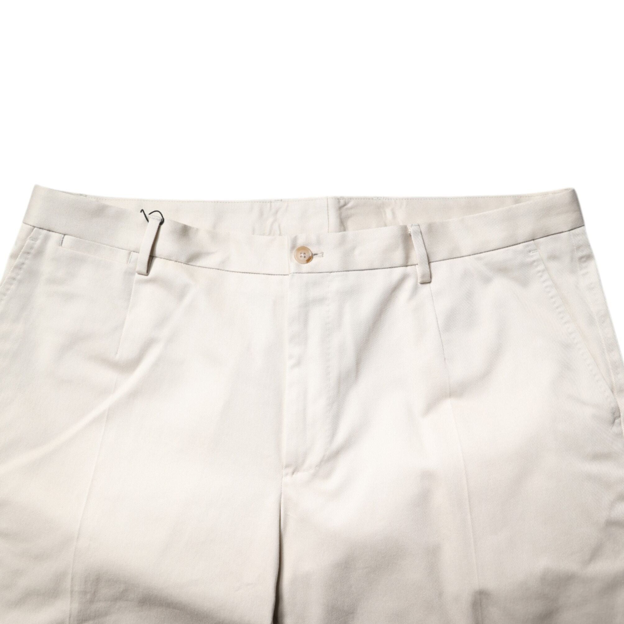 Dolce & Gabbana Beige Cotton Stretch Mid Waist Bermuda Shorts