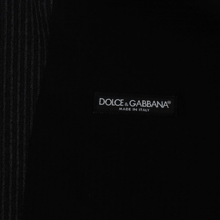 Dolce & Gabbana Gray Striped Formal Vest