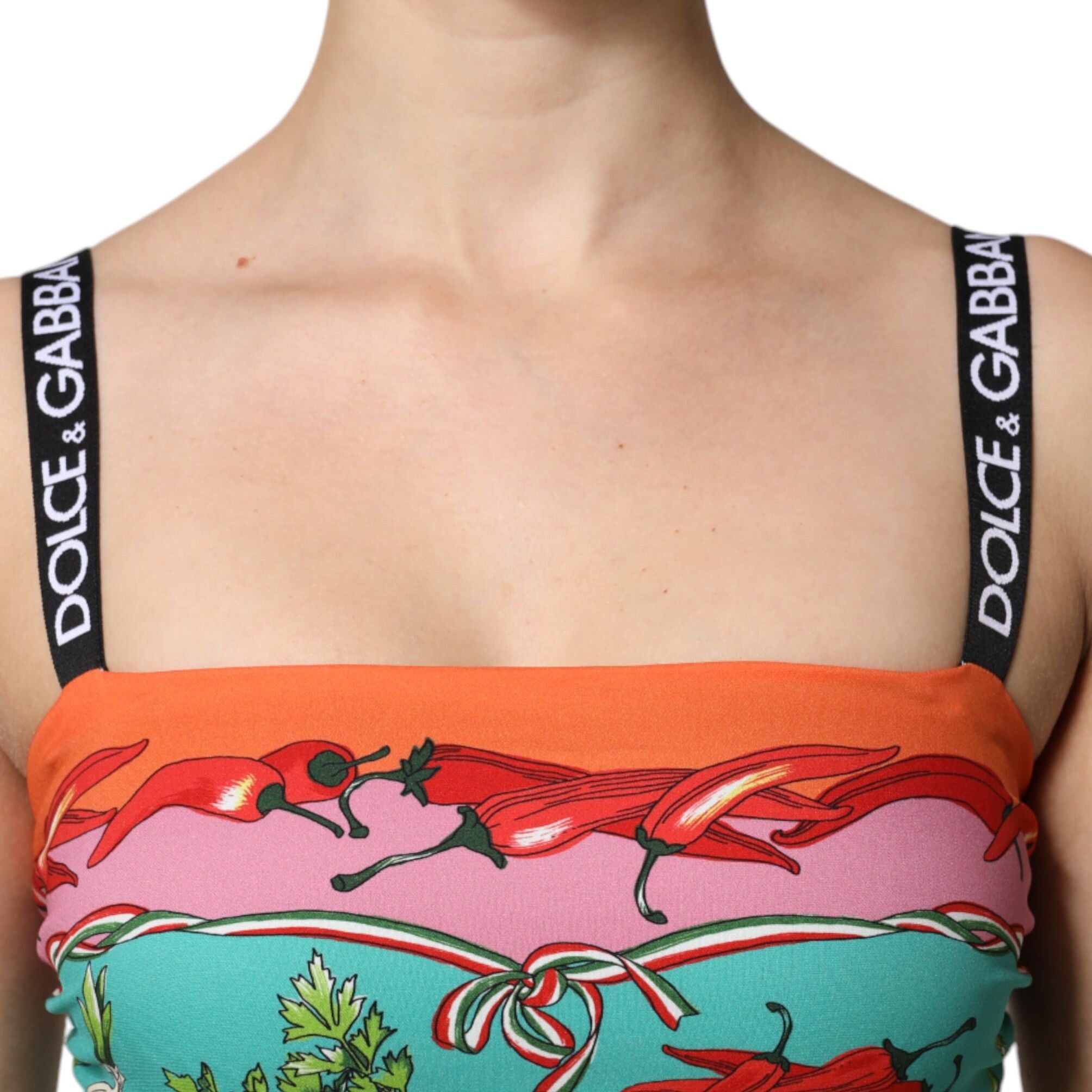 Dolce & Gabbana Multicolor Printed Silk Sleeveless Midi Dress