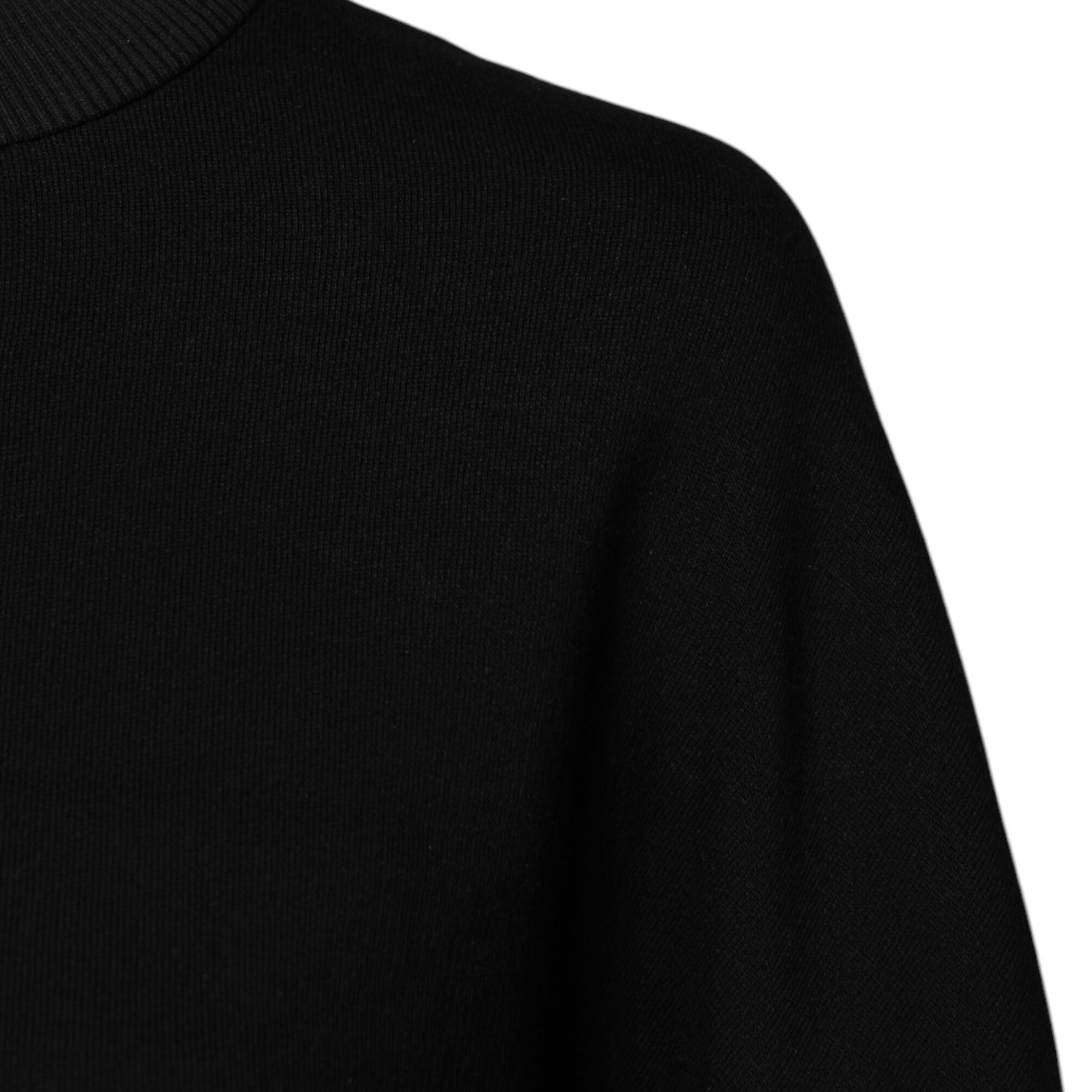 Dolce & Gabbana Black Cotton Crew Neck Sweatshirt Sweater