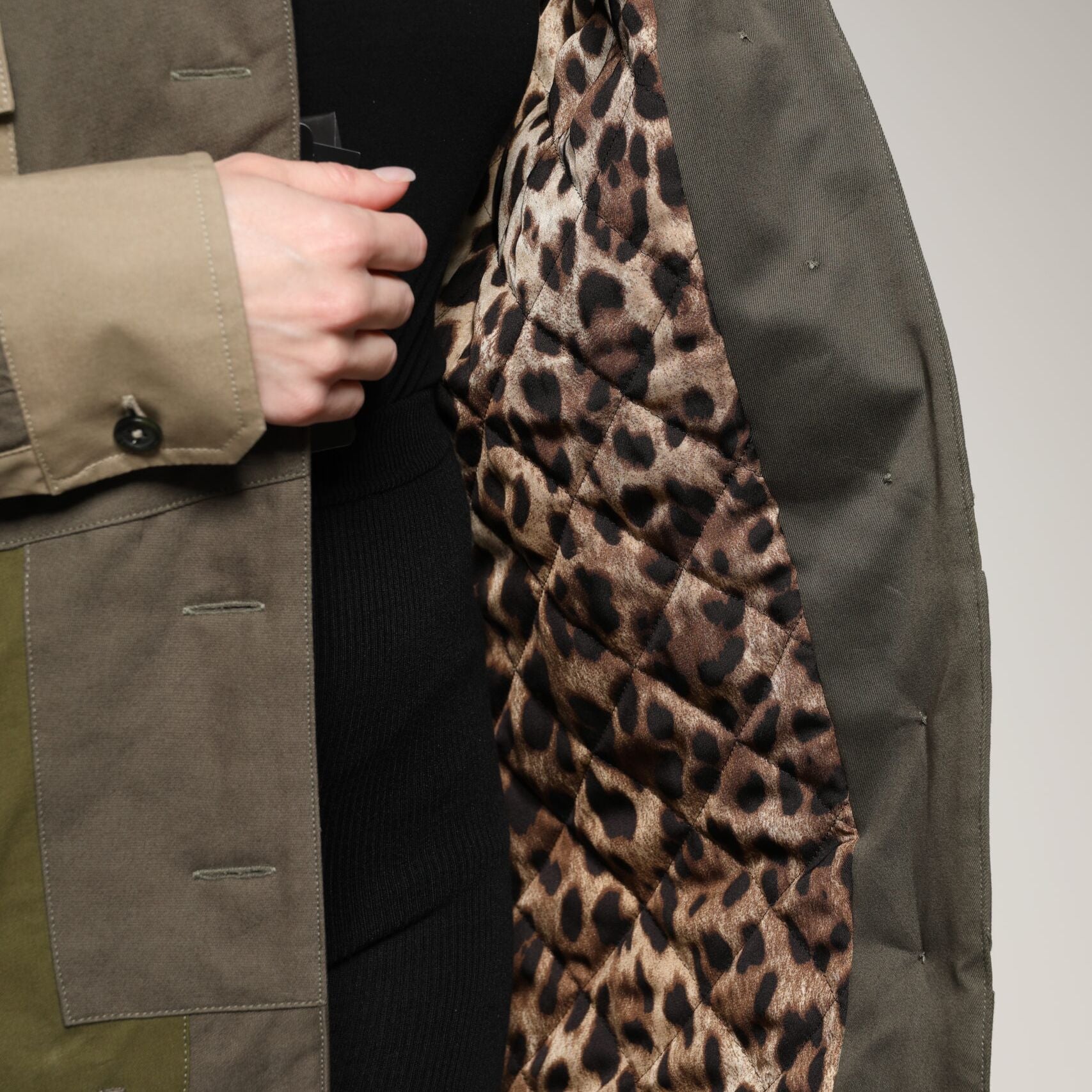 Dolce & Gabbana Military Green Cotton Button Down Jacket