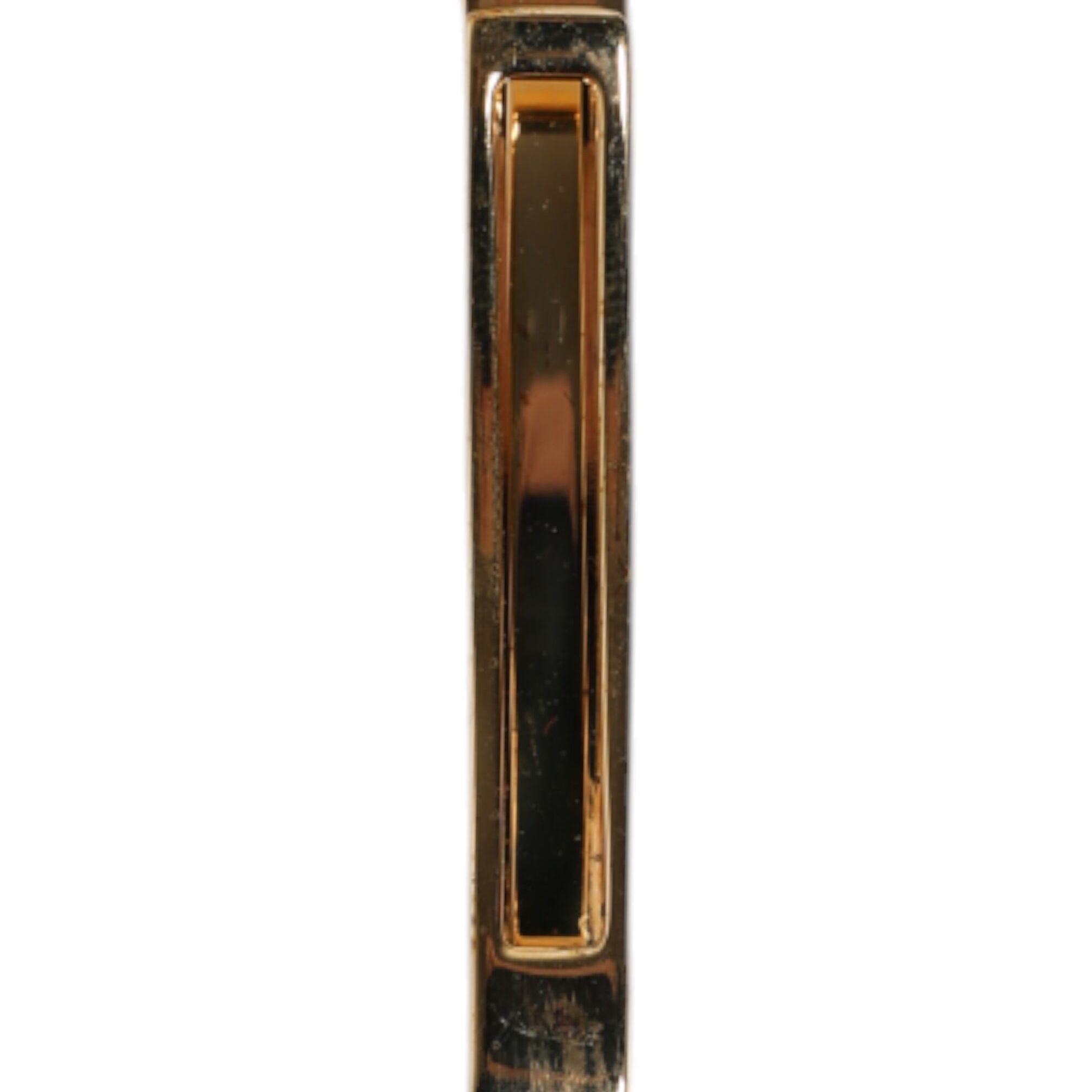 Dolce & Gabbana Gold Tone Brass Crystal Branded Accessory Tie Clip Bar