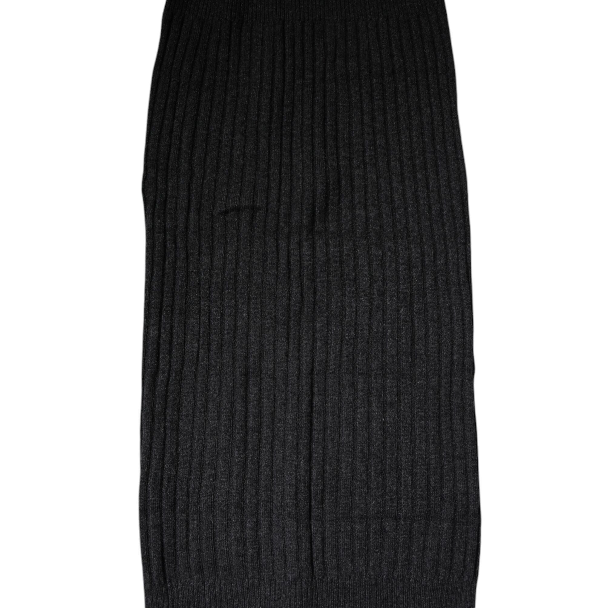 Dolce & Gabbana Black Cashmere Knitted Neck Warmer Foulard Scarf