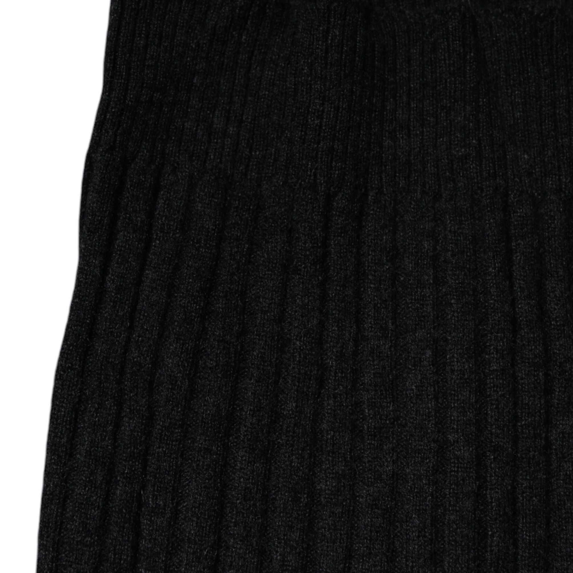 Dolce & Gabbana Black Cashmere Knitted Neck Warmer Foulard Scarf